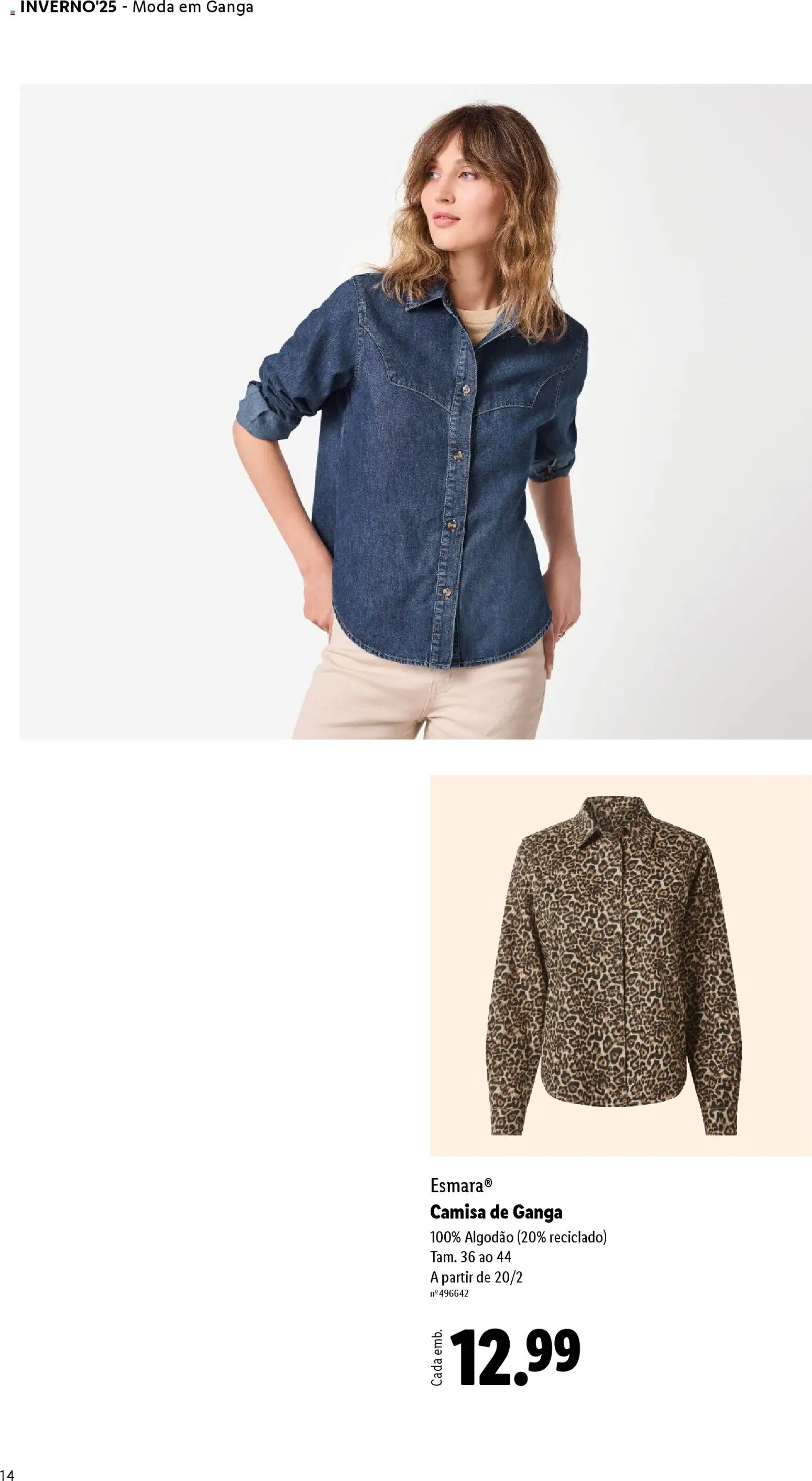 Lidl folheto │ válido de 01.12.2025 | Página: 14 | Produtos: Algodão, Camisa