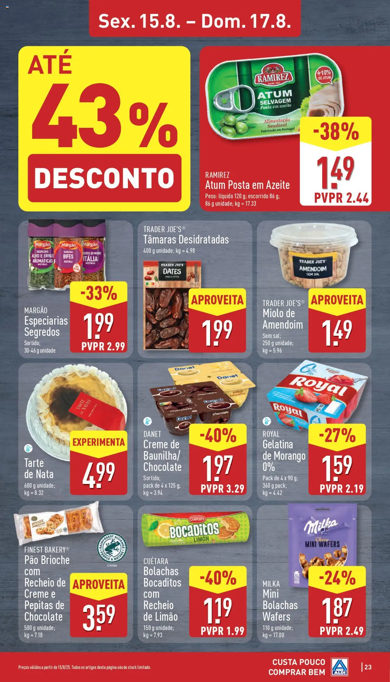 Aldi folheto │ válido de 11.08.2025 | Página: 23 | Produtos: Sal, Pão, Chocolate, Creme