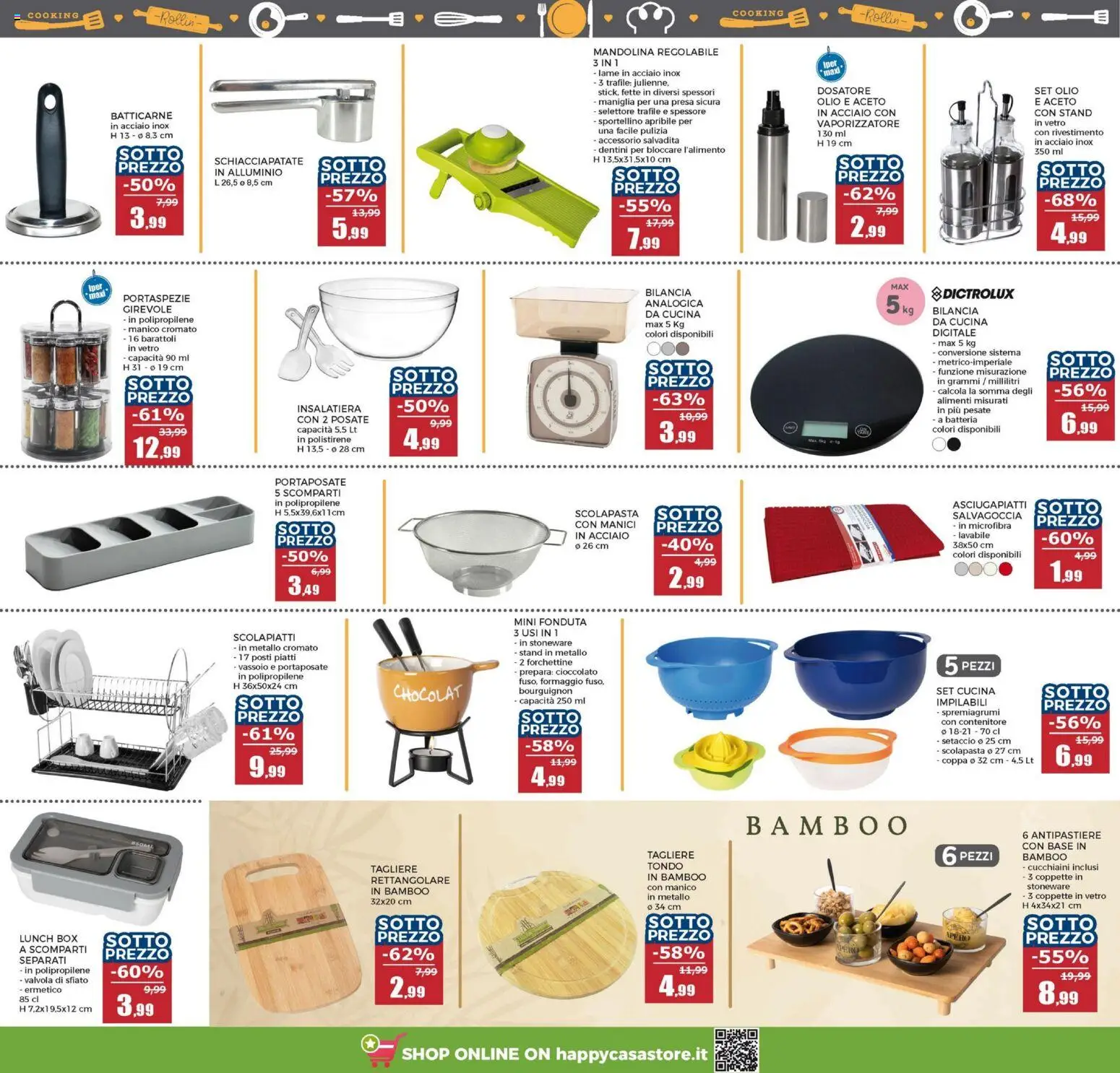 Volantino Happy Casa del 03.01.2026 | Pagina: 7 | Prodotti: Olio, Vassoio, Presa, Portaspezie