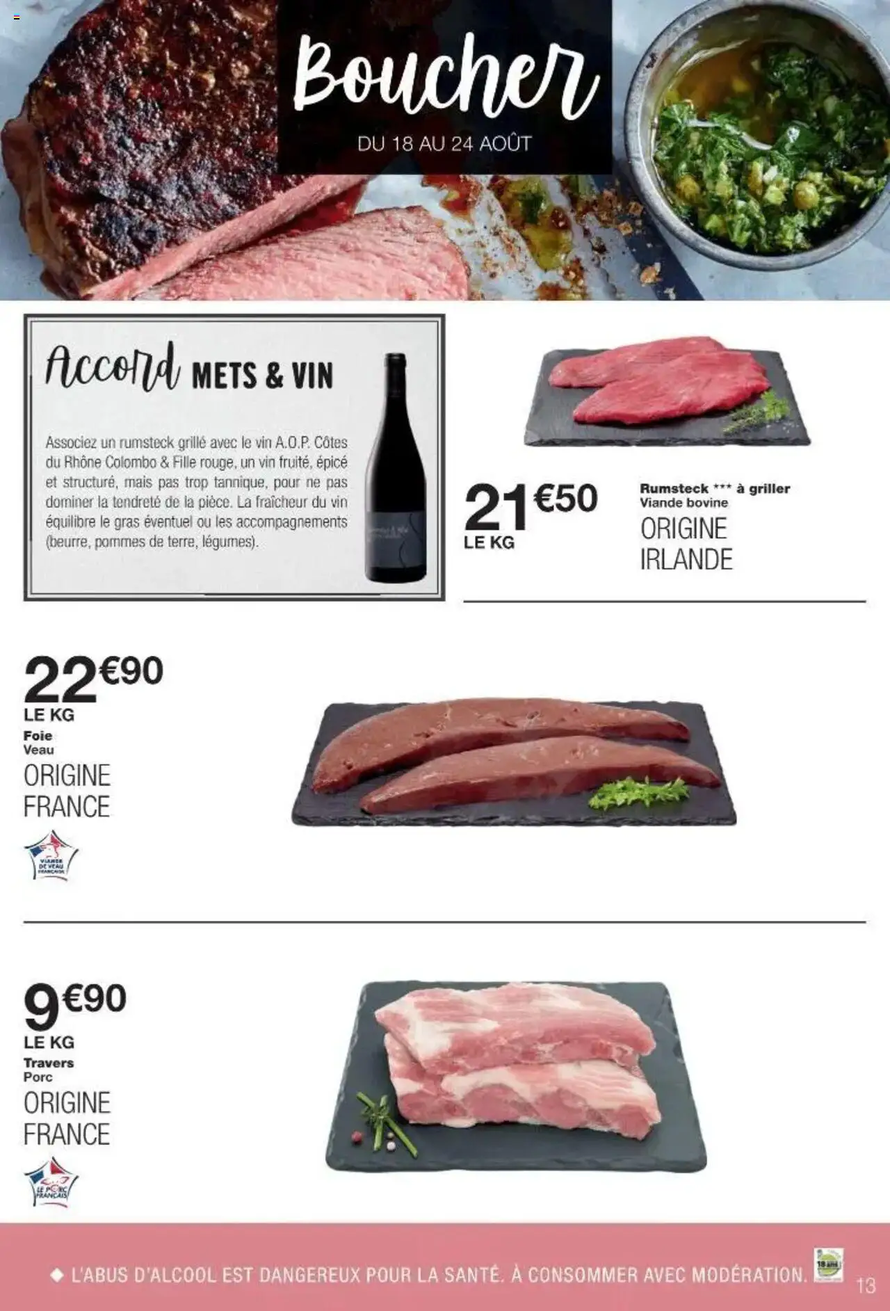  | Page: 13 | Produits: Viande, Vin, Rumsteck, Viande bovine