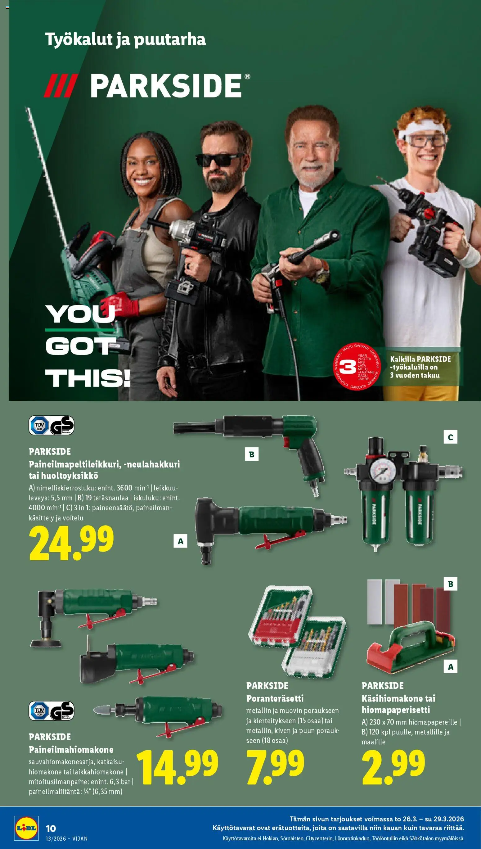 Lidl tarjoukset - Tampere – voimassa 26.03.2026 alkaen | Sivu: 14 | Tuotteet: Hiomakone