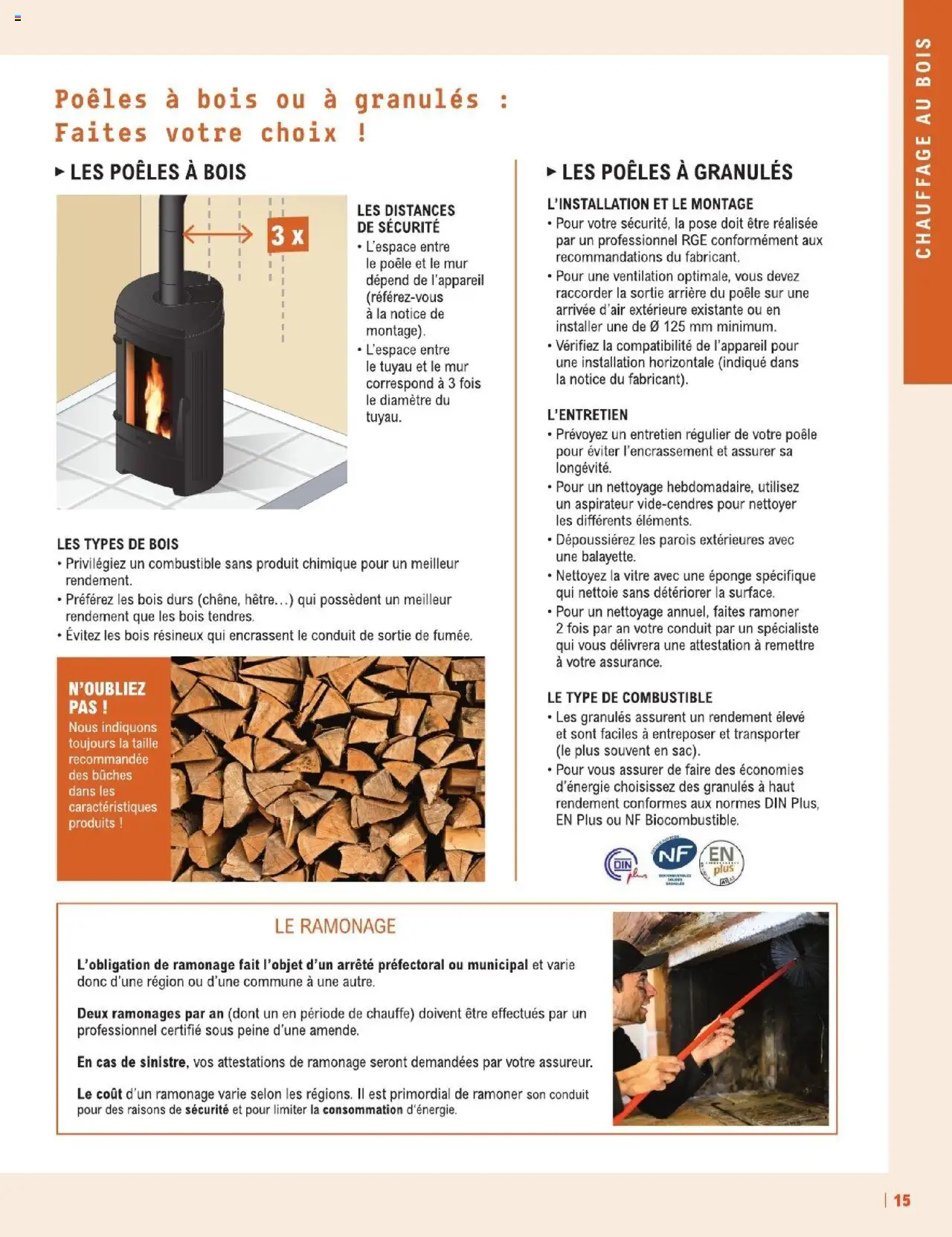  | Page: 15 | Produits: Poêle, Aspirateur, Combustible, Tuyau
