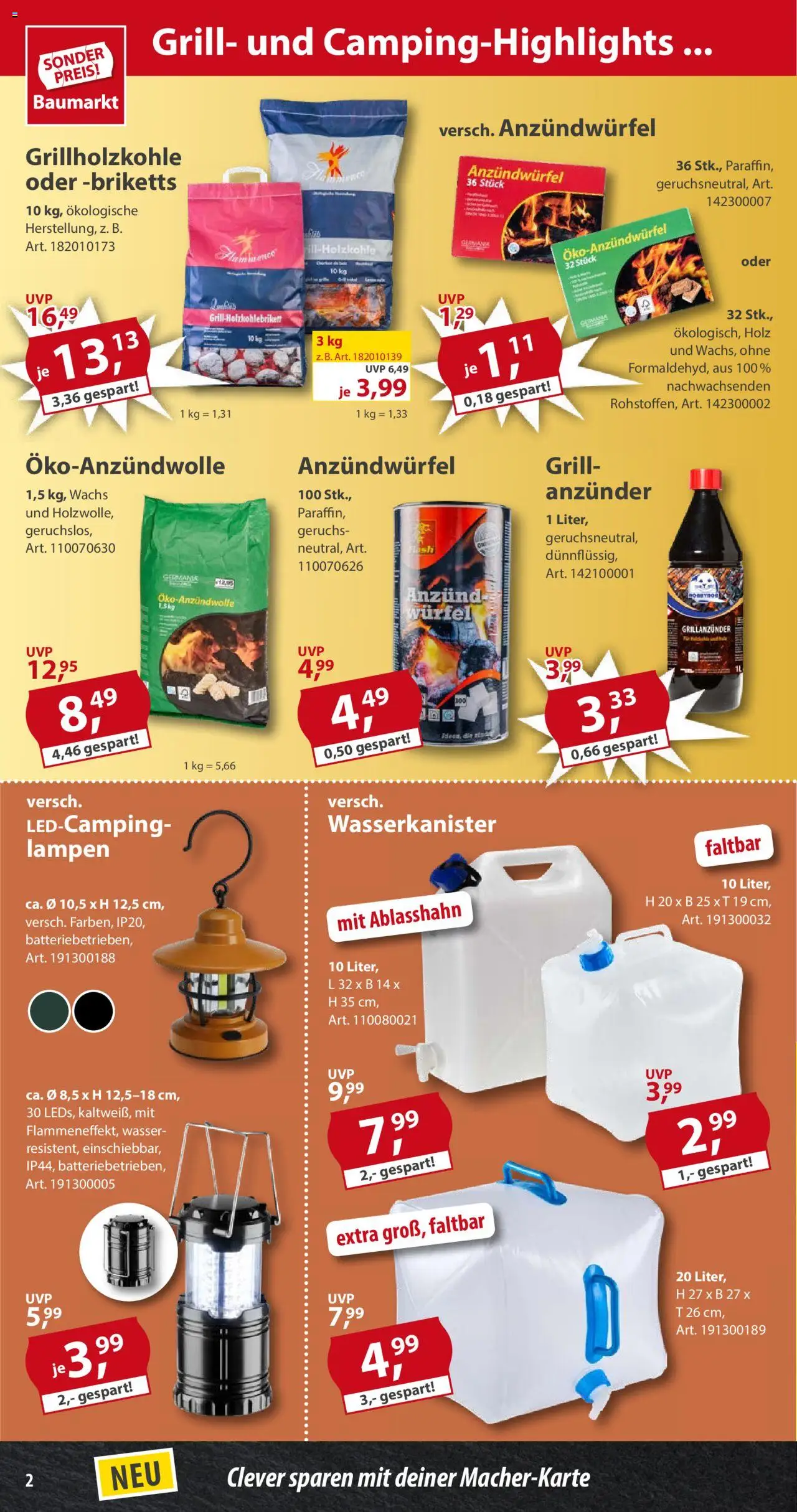 Sonderpreis Baumarkt Prospekt 	 - gültig ab dem 14.06.2025 | Seite: 2 | Produkte: Grill, Wasser