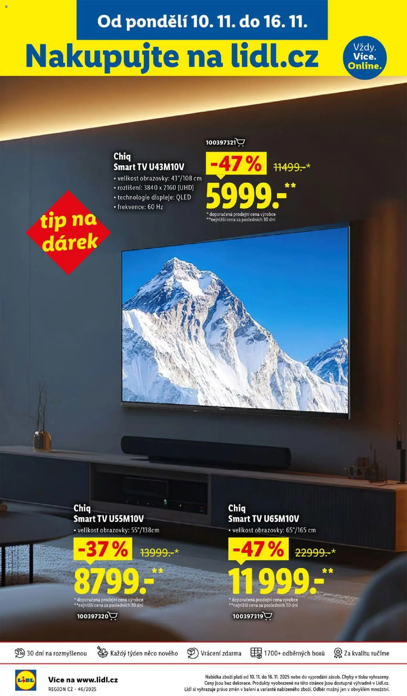 Lidl leták - Spotřební zboží od 10.11.2025 | Strana: 16 | Produkty: Tv