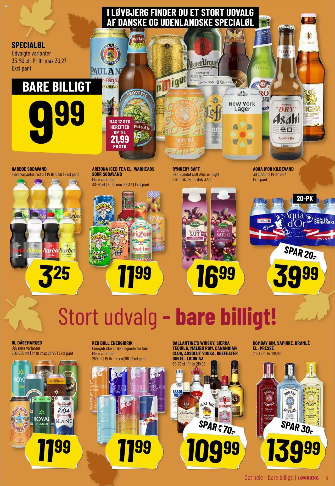 Løvbjerg tilbudsavis – gyldig fra 10.10.2025 | Side: 17 | Produkter: Mango, Øl, Gin, Sodavand