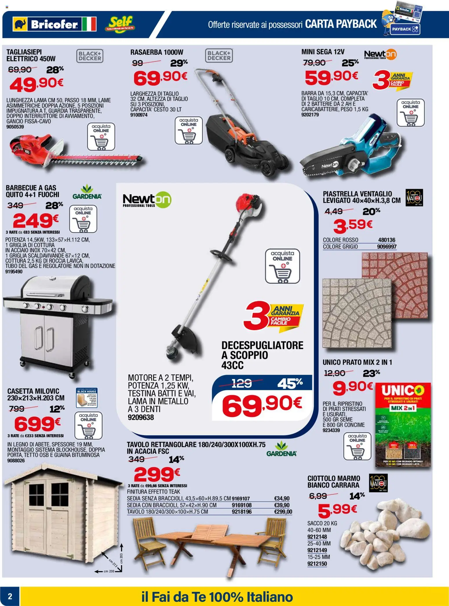 Volantino Self del 05.03.2026 | Pagina: 2 | Prodotti: Barbecue, Tubo, Tagliasiepi, Sedia