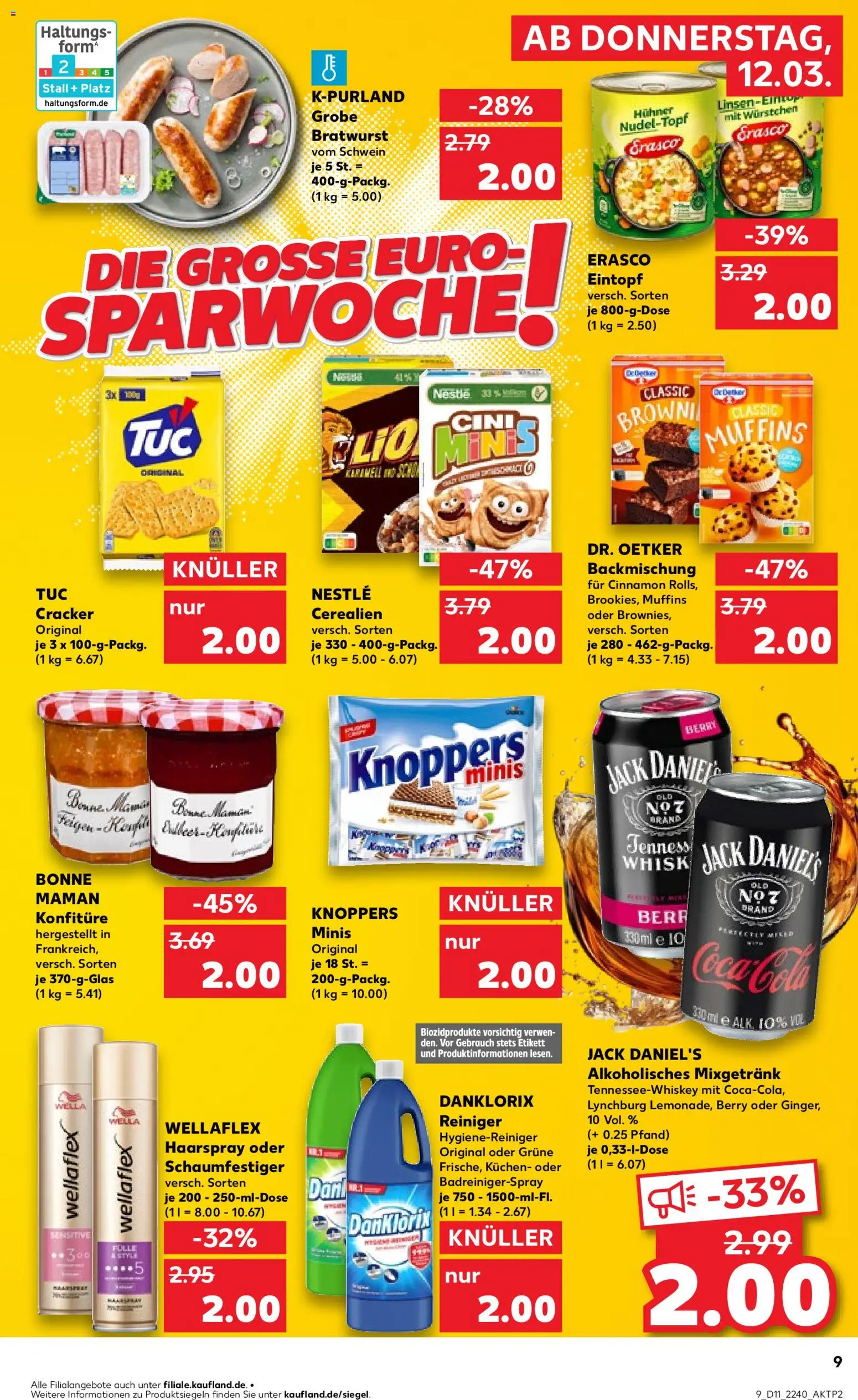 Kaufland Prospekt Stuttgart	 – gültig ab 12.03.2026 | Seite: 9 | Produkte: Haarspray, Knoppers, Erasco, Bonne maman