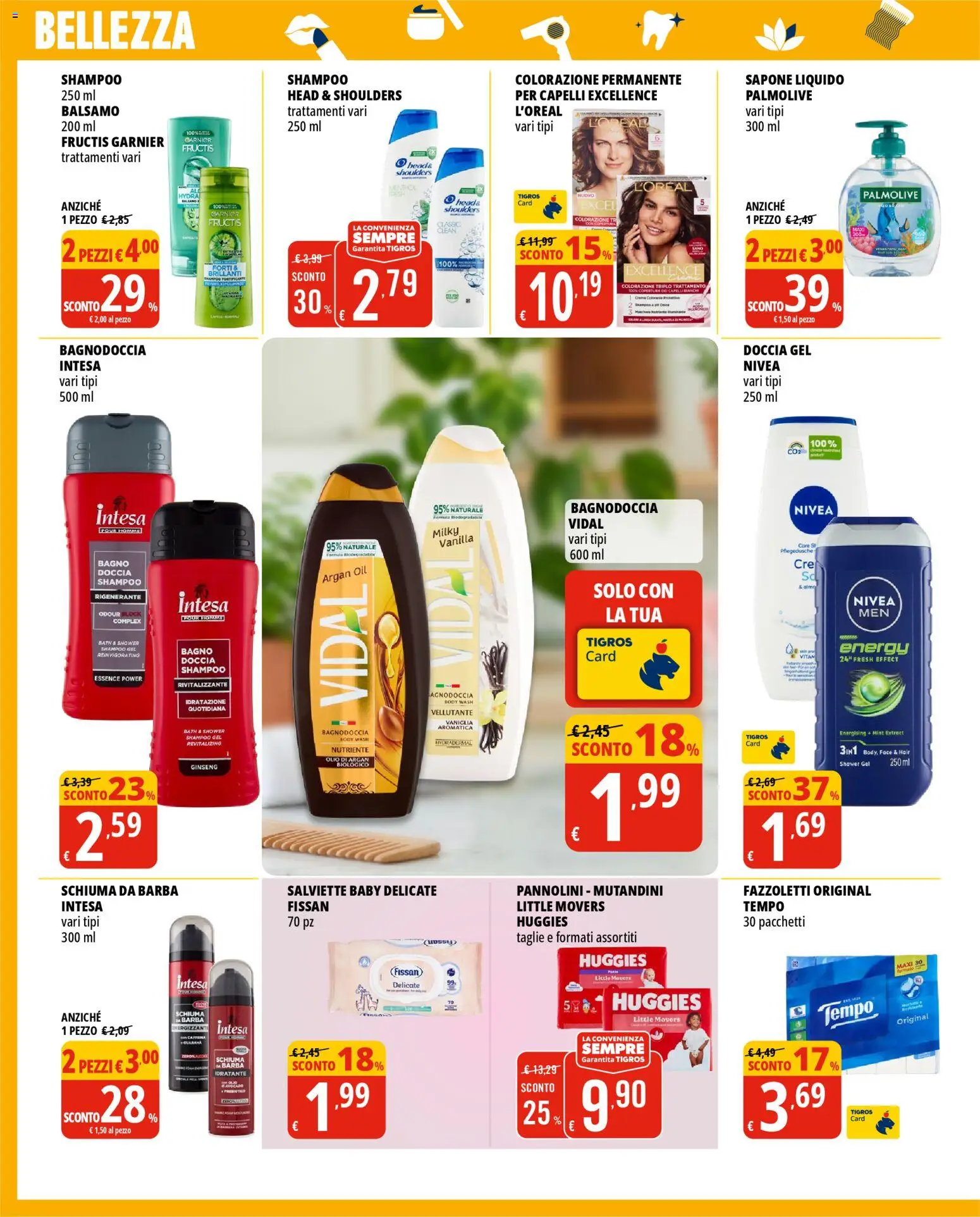 Volantino Tigros del 22.04.2026 | Pagina: 2 | Prodotti: Balsamo, Crema, Fazzoletti, Doccia
