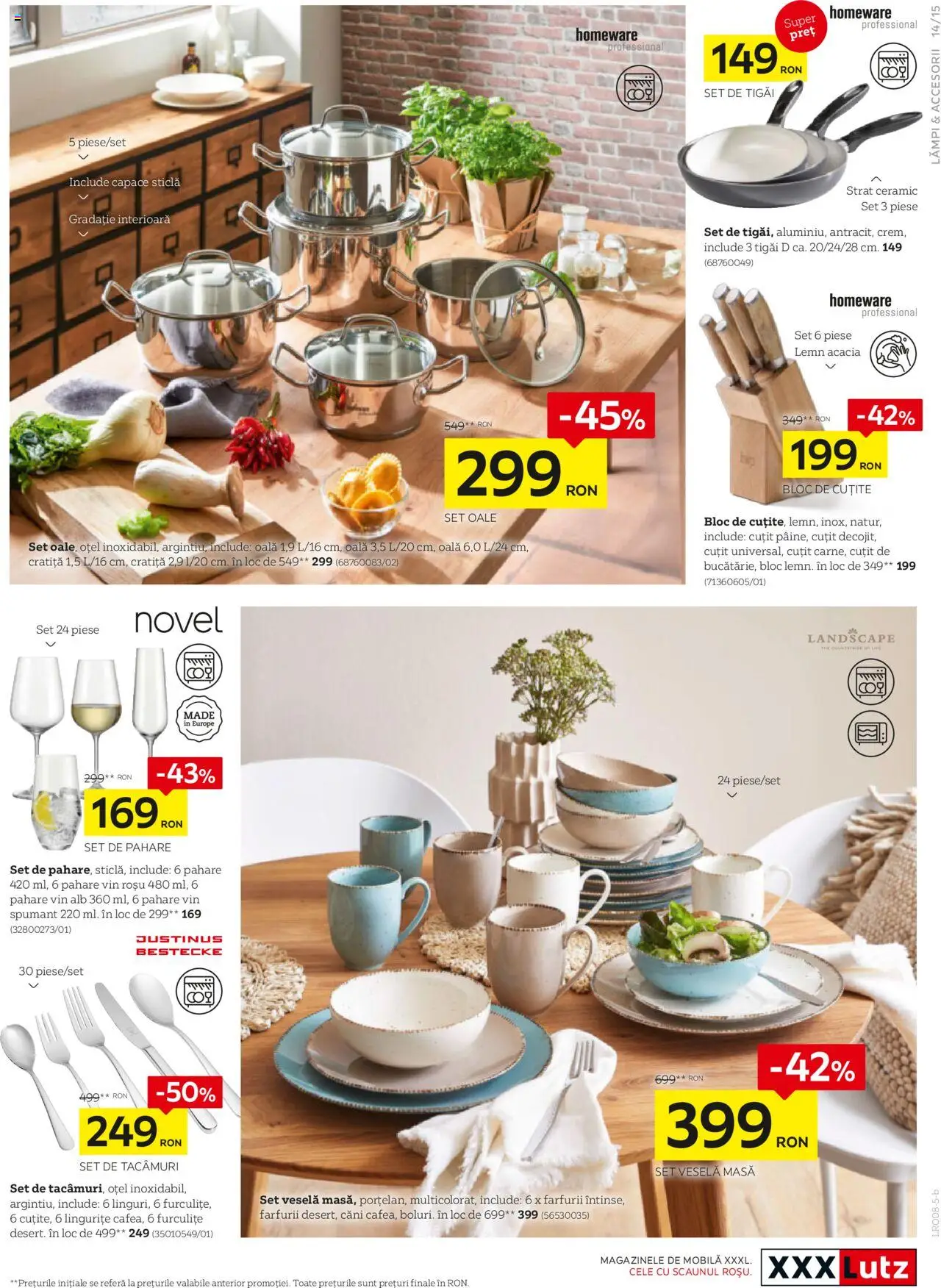 Catalog XXXLutz – valabil de la 01.08.2025 | Pagină: 15 | Produse: Pahare, Cratiță, Masă, Dağ çileği