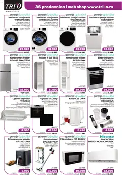 Tri O katalog - pregled Tri O kataloga - važi od 15.12.2025 | Strana: 2 | Proizvode: Usisivač, Mikser, Kombinovani frižider, Šporet
