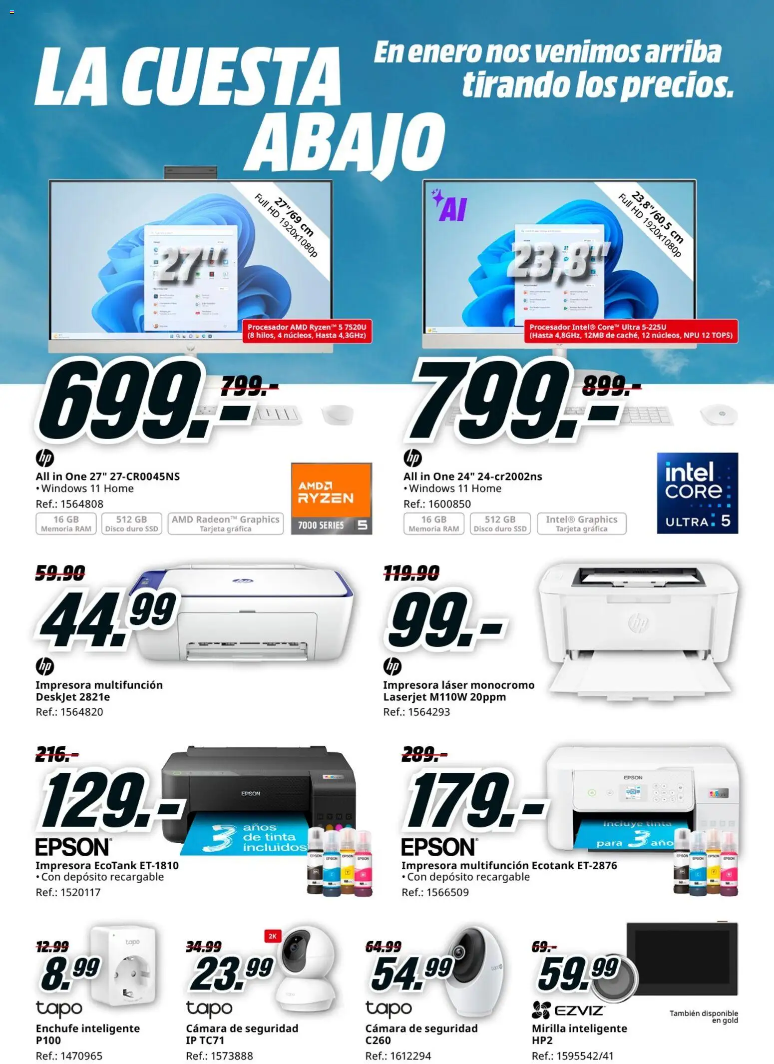 Media Markt folleto │ válido desde el 14.01.2026 | Página: 12 | Productos: Impresora, Cámara, Disco, Enchufe