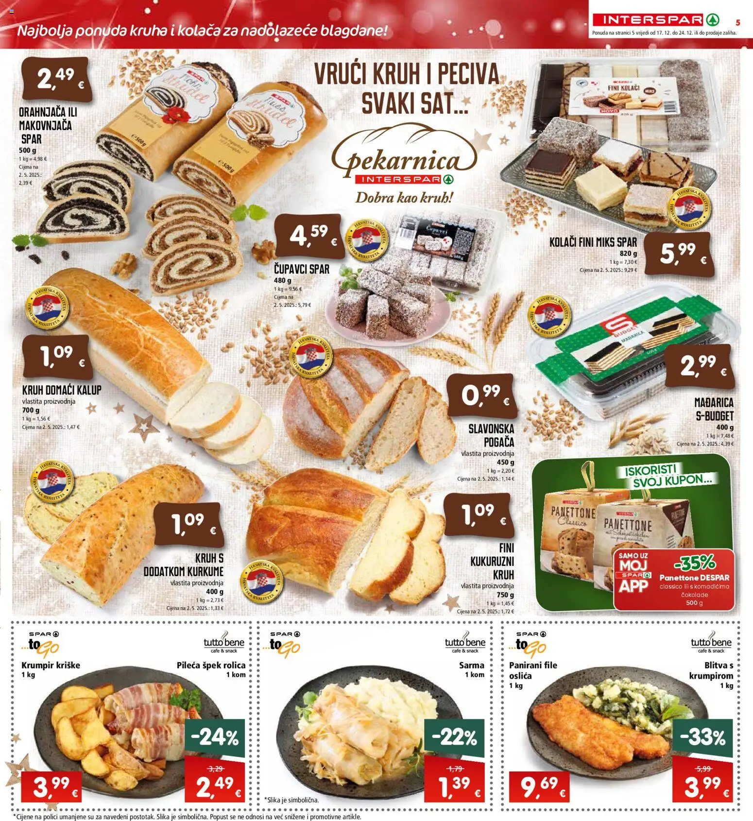 Interspar katalog | vrijedi od 17.12.2025 | Stranica: 5 | Proizvodi: Panettone, Kruh, Krumpir, Sat