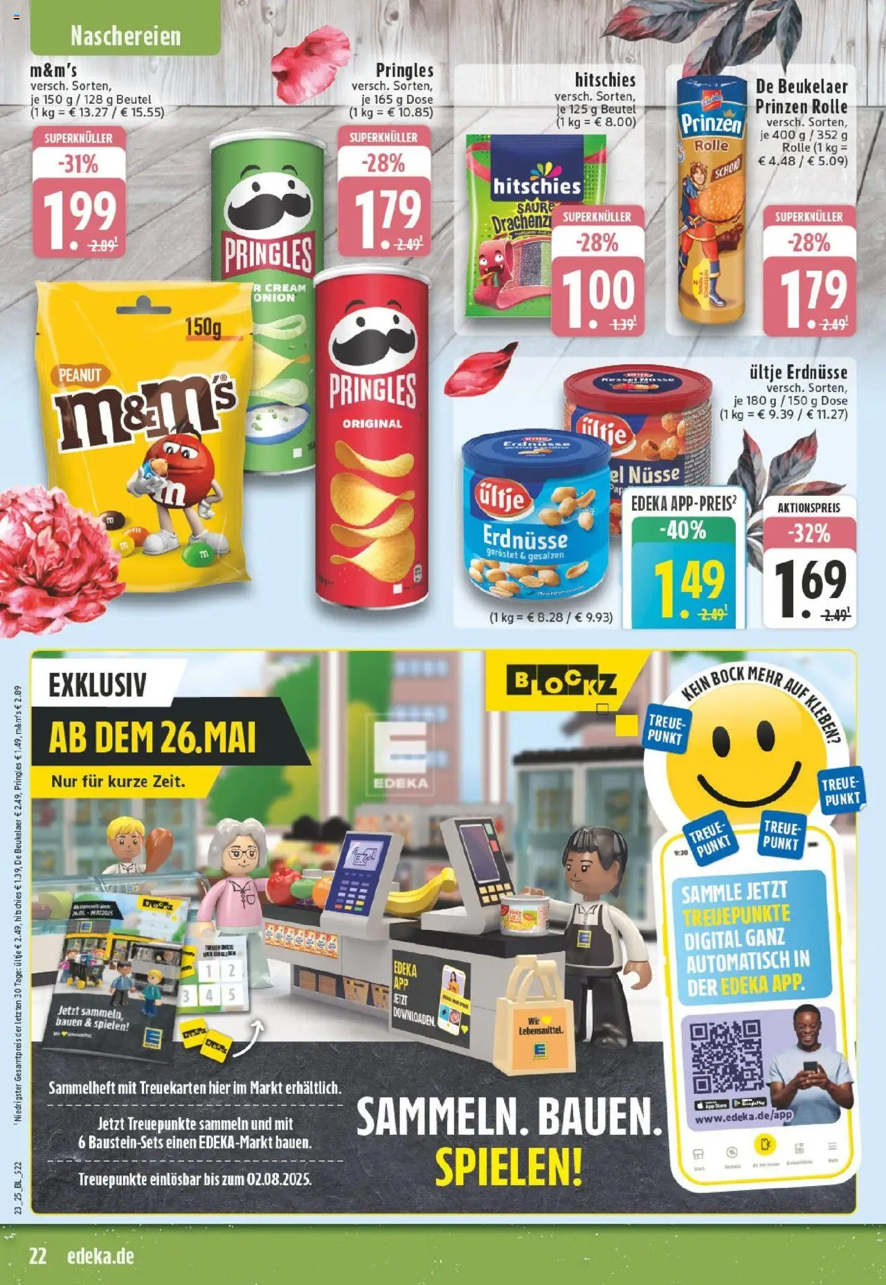 Edeka prospekt Düsseldorf	 - gültig ab dem 01.06.2025 | Seite: 22 | Produkte: Ultje erdnusse, Erdnüsse, M&M's, Nüsse