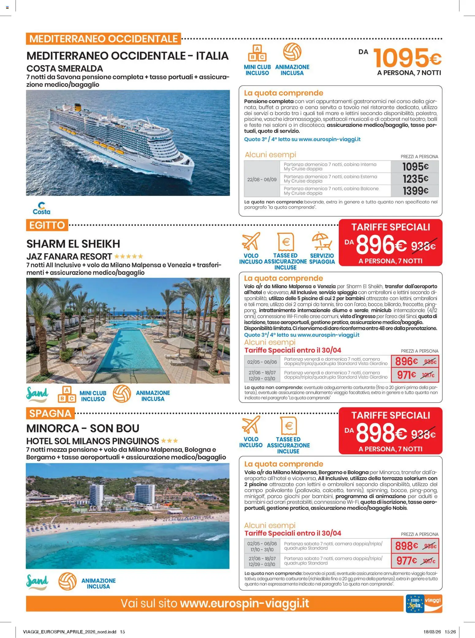 Volantino Eurospin del 02.04.2026 | Pagina: 15 | Prodotti: Letto, Tavolo