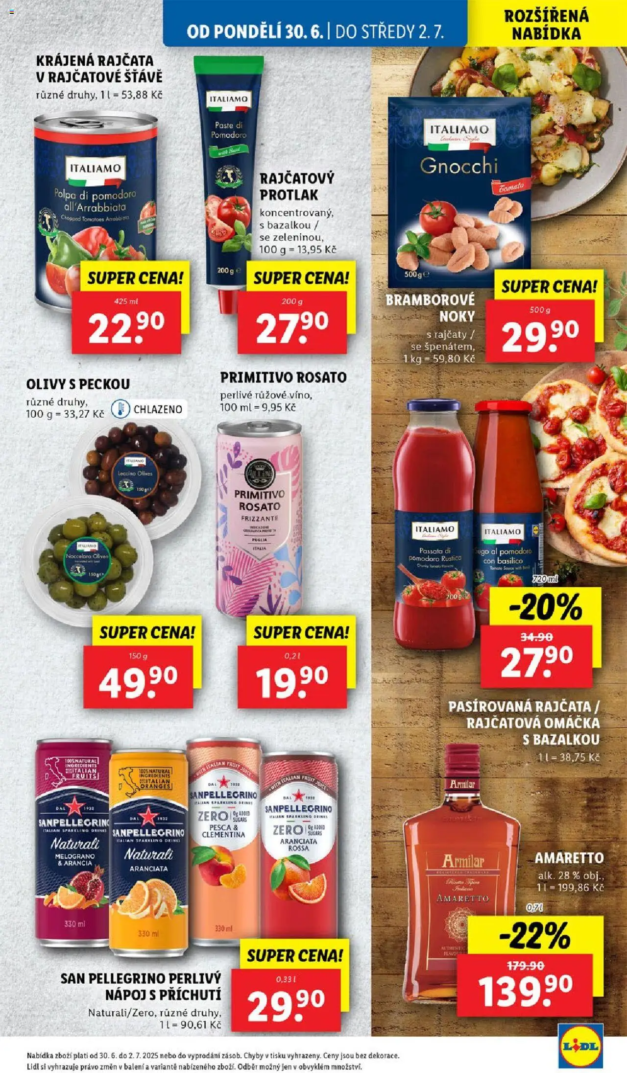 Lidl leták od 30.06.2025 | Strana: 23 | Produkty: Pasírovaná rajčata, Rajčata, Primitivo, Krájená rajčata