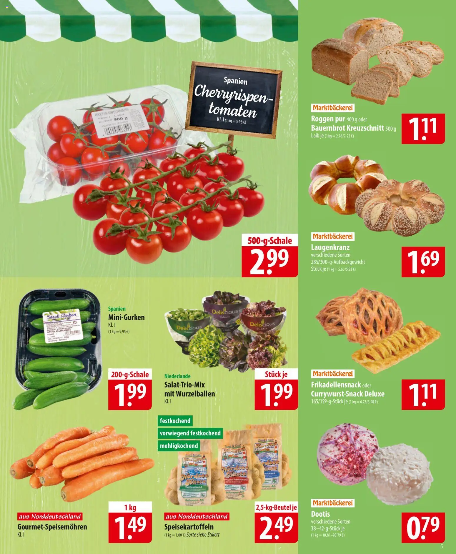 Famila Prospekt 	 – gültig ab 09.02.2026 | Seite: 5 | Produkte: Tomaten, Gurken