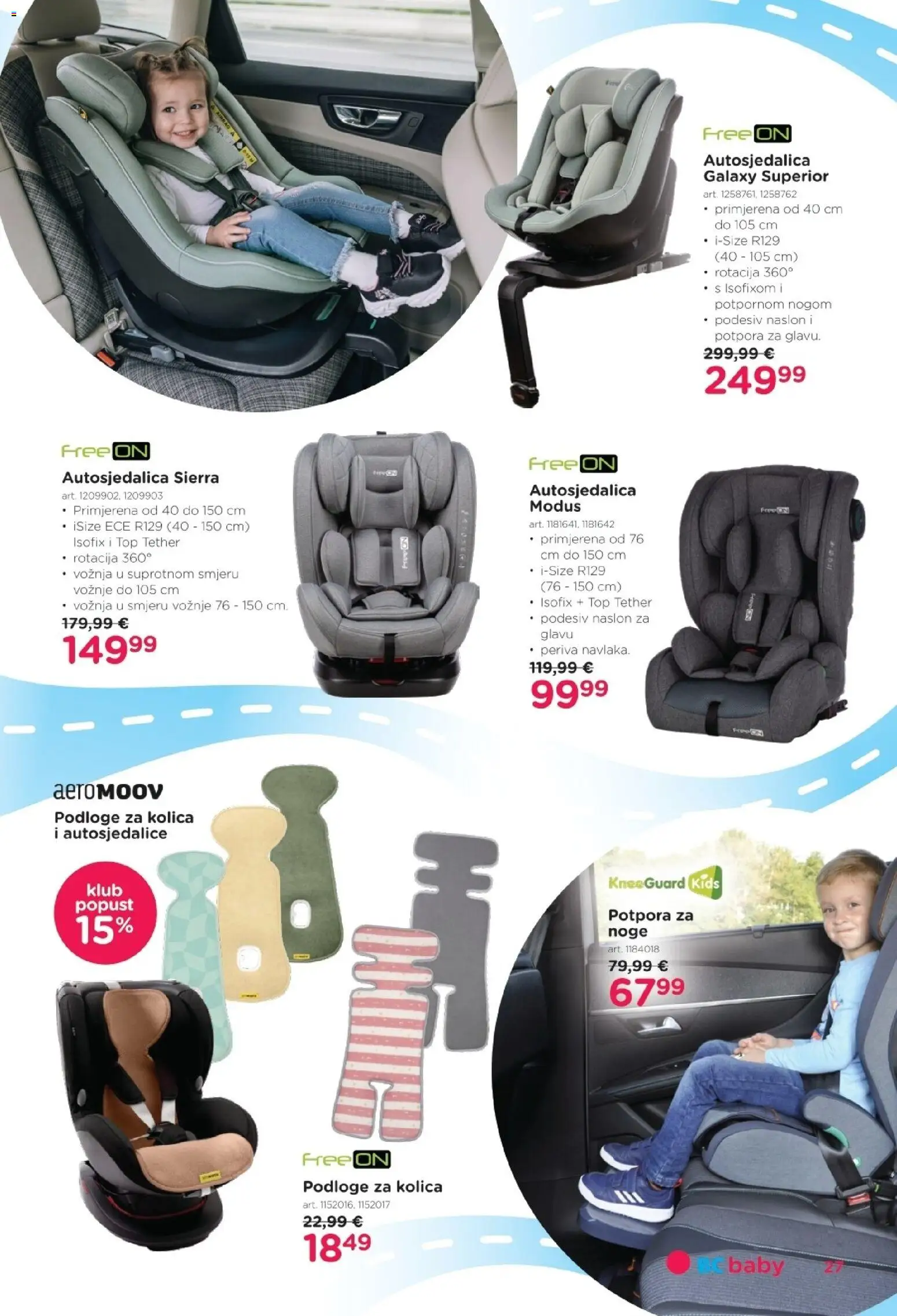 Baby Center katalog | vrijedi od 19.03.2026 | Stranica: 27 | Proizvodi: Autosjedalice, Kolica