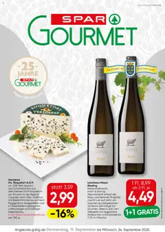 SPAR Gourmet Flugblatt Wien ab 11.09.2025 gültig