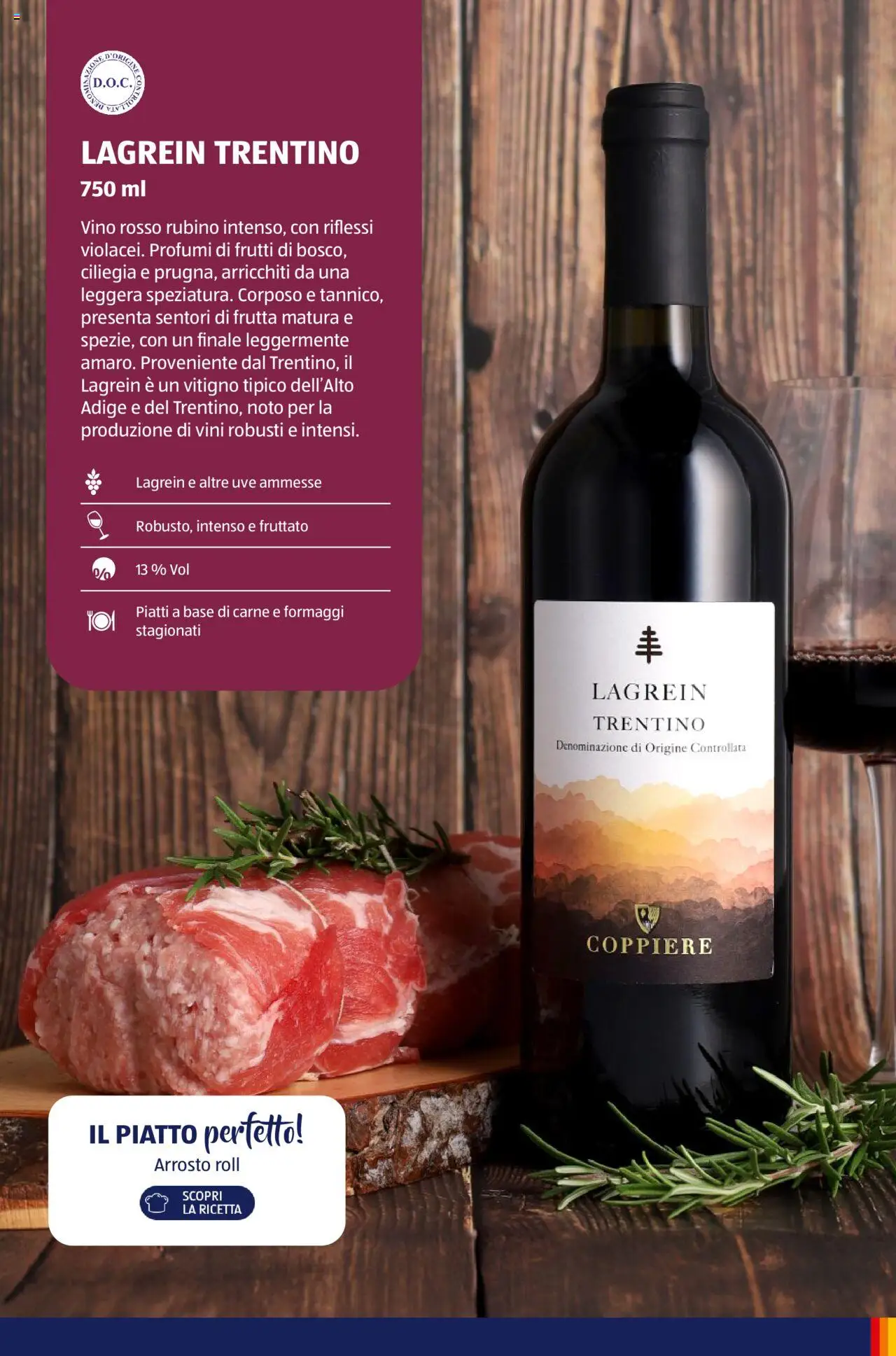 Volantino Aldi del 05.11.2024 | Pagina: 15 | Prodotti: Arrosto, Frutta, Vino, Vino rosso