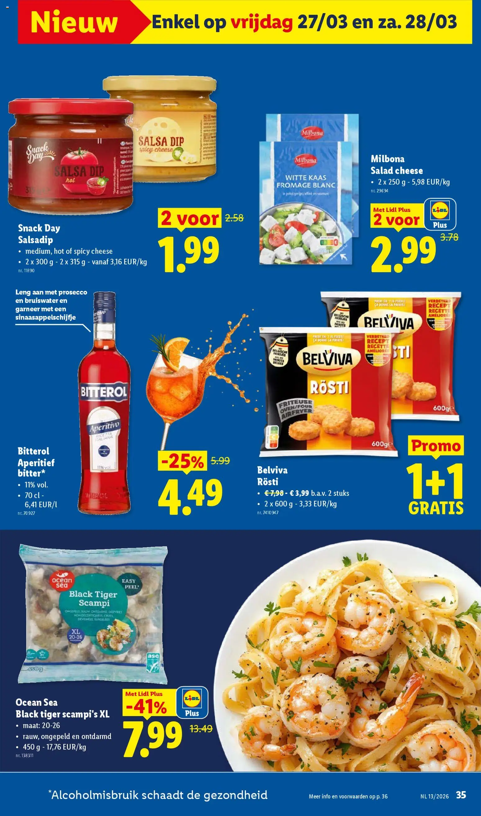 {H1} | Pagina: 35 | Producten: Scampi, Dip, Friteuse, Kaas