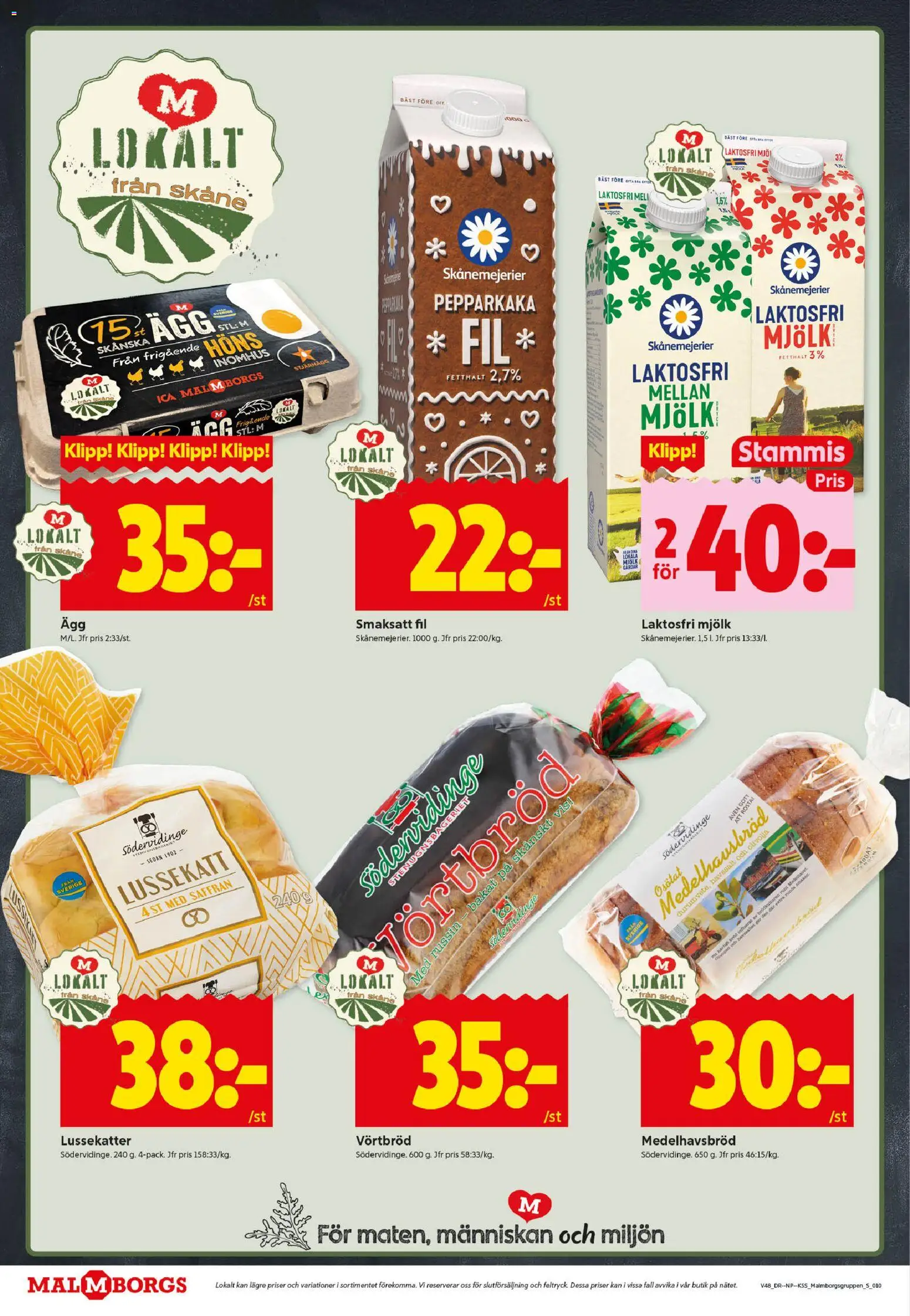 ICA Kvantum reklamblad aktuell från 24.11.2025 | Sida: 10 | Produkter: Saffran, Mjölk, Ägg, Bröd