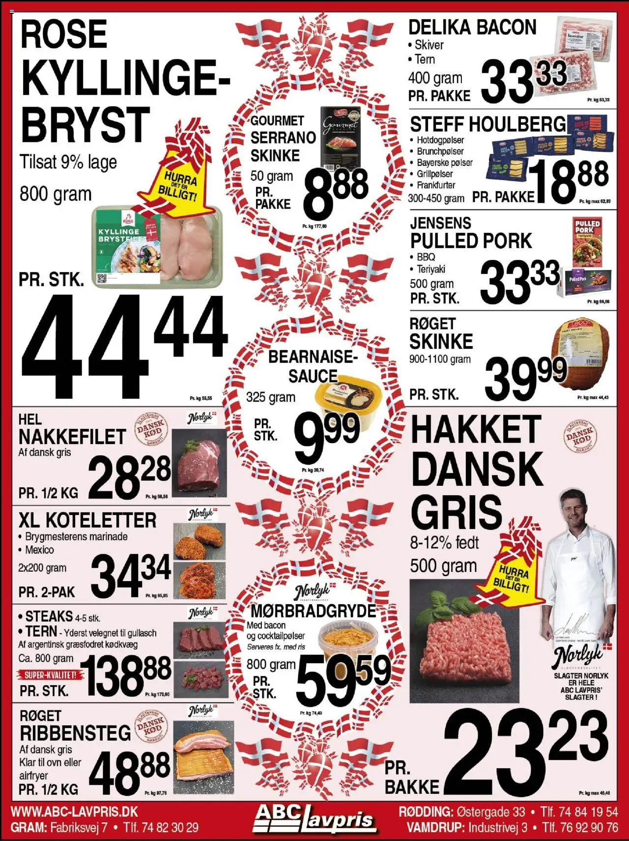 Abc Lavpris tilbudsavis – gyldig fra 10.09.2025 | Side: 3 | Produkter: Pølser, Skinke, Koteletter, Aparelho de barbear