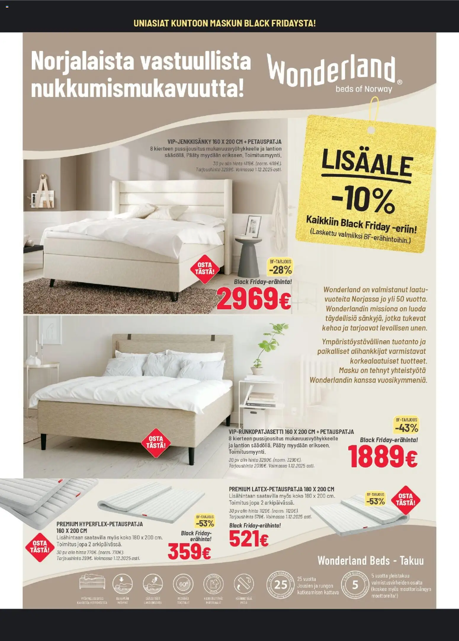 Masku - Black Friday – voimassa 19.11.2025 alkaen | Sivu: 12 | Tuotteet: Petauspatja