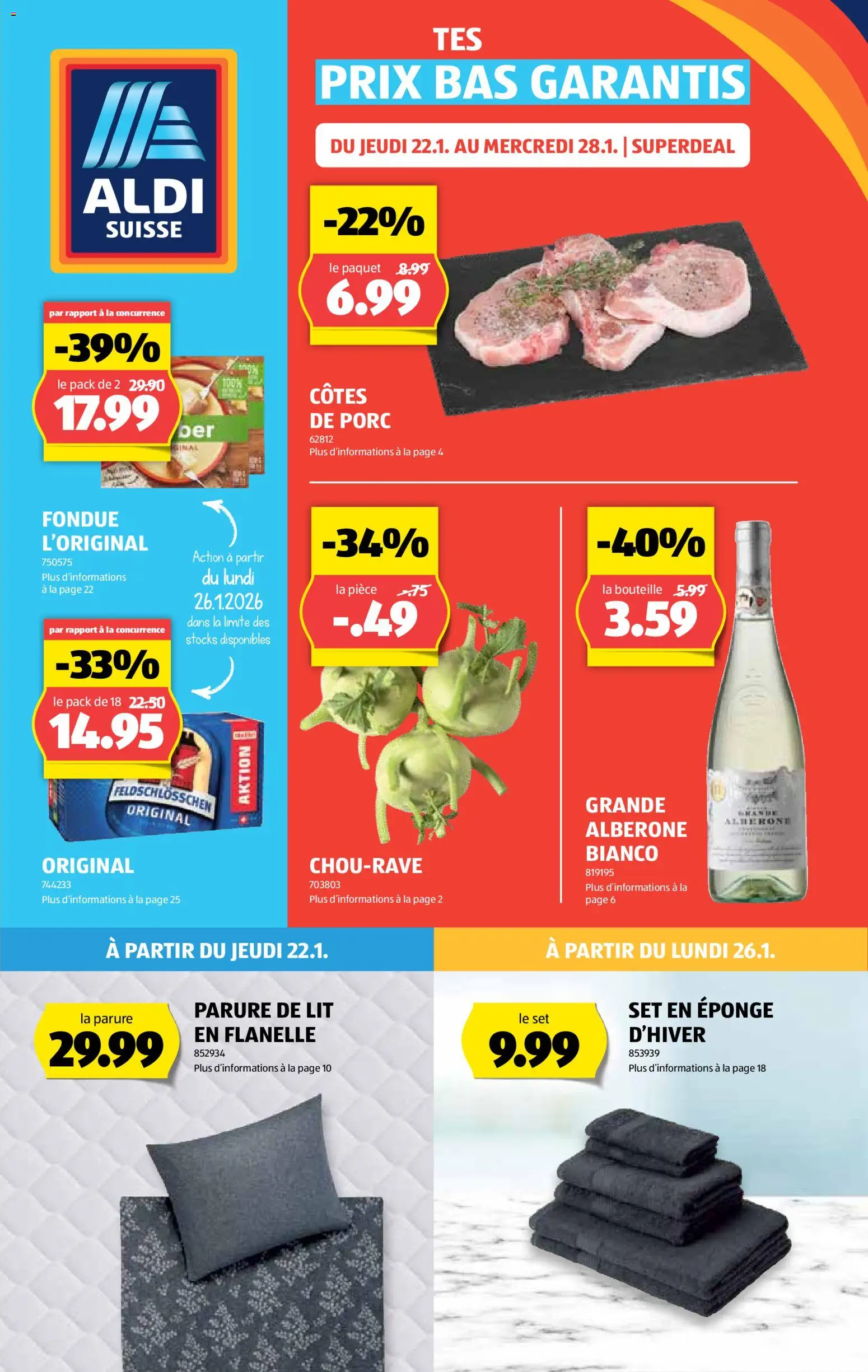 Aldi Aktionen FR – gültig ab 22.01.2026 | Seite: 1 | Produkte: Fondue