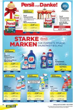 Metro Starke Marken ab 01.12.2025 gültig | Seite: 18 | Produkte: Bad, Tür, Pril, Persil