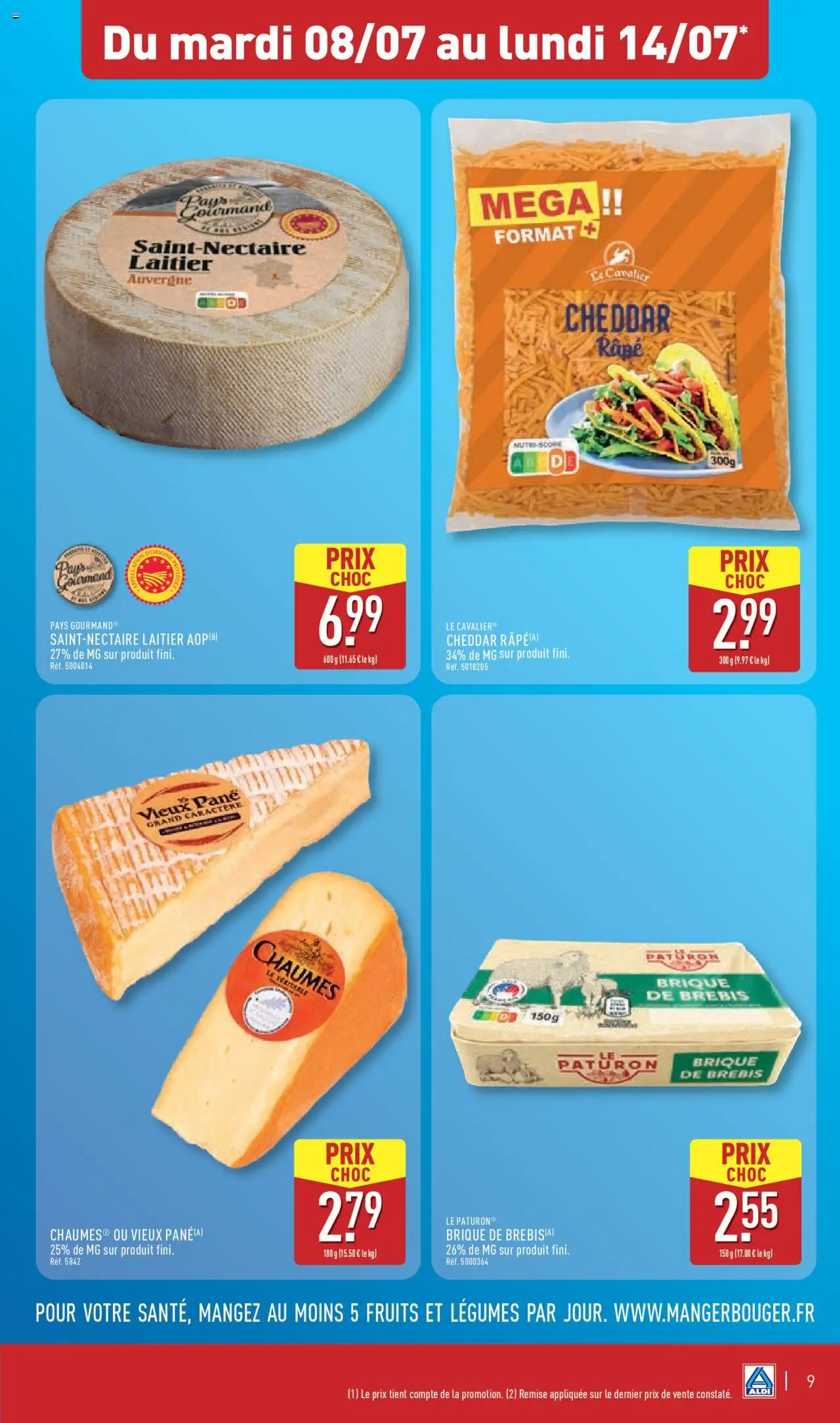  | Page: 11 | Produits: Saint-Nectaire laitier, Cheddar