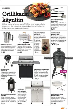 K-Rauta-mainoslehti voimassa 01.04.2026 alkaen | Sivu: 53 | Tuotteet: Kaasugrilli, Aromi, Ritilä, Briketit