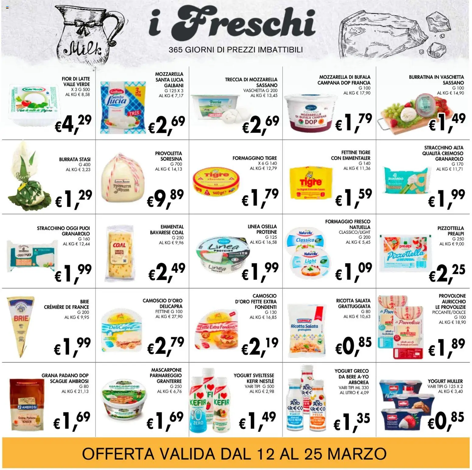 Volantino Coal del 12.03.2026 | Pagina: 10 | Prodotti: Provolone, Yogurt greco, Grana Padano, Ricotta