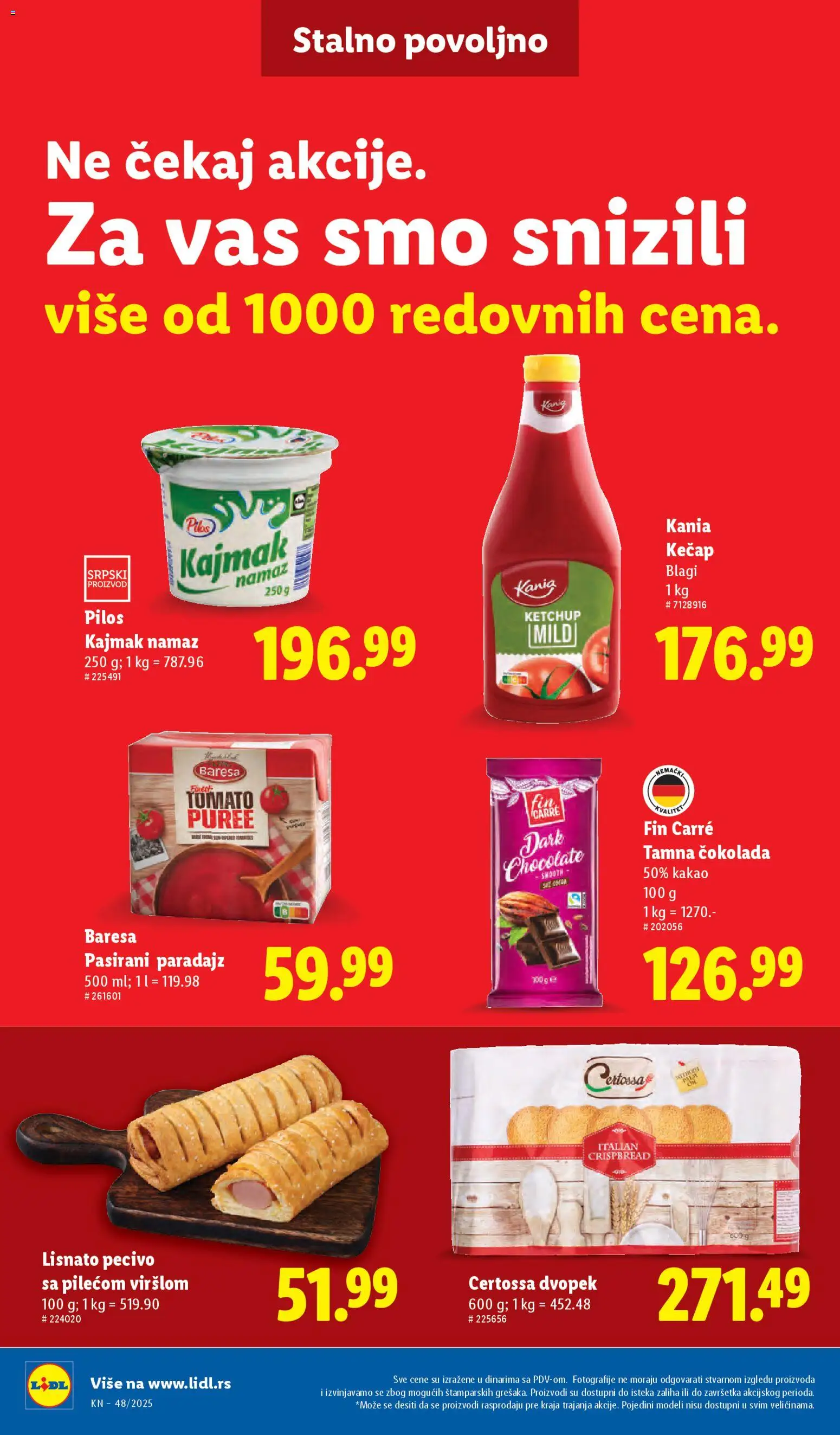 Lidl katalog - važi od 27.11.2025 | Strana: 38 | Proizvode: Kečap, Pasirani paradajz, Čokolada, Paradajz