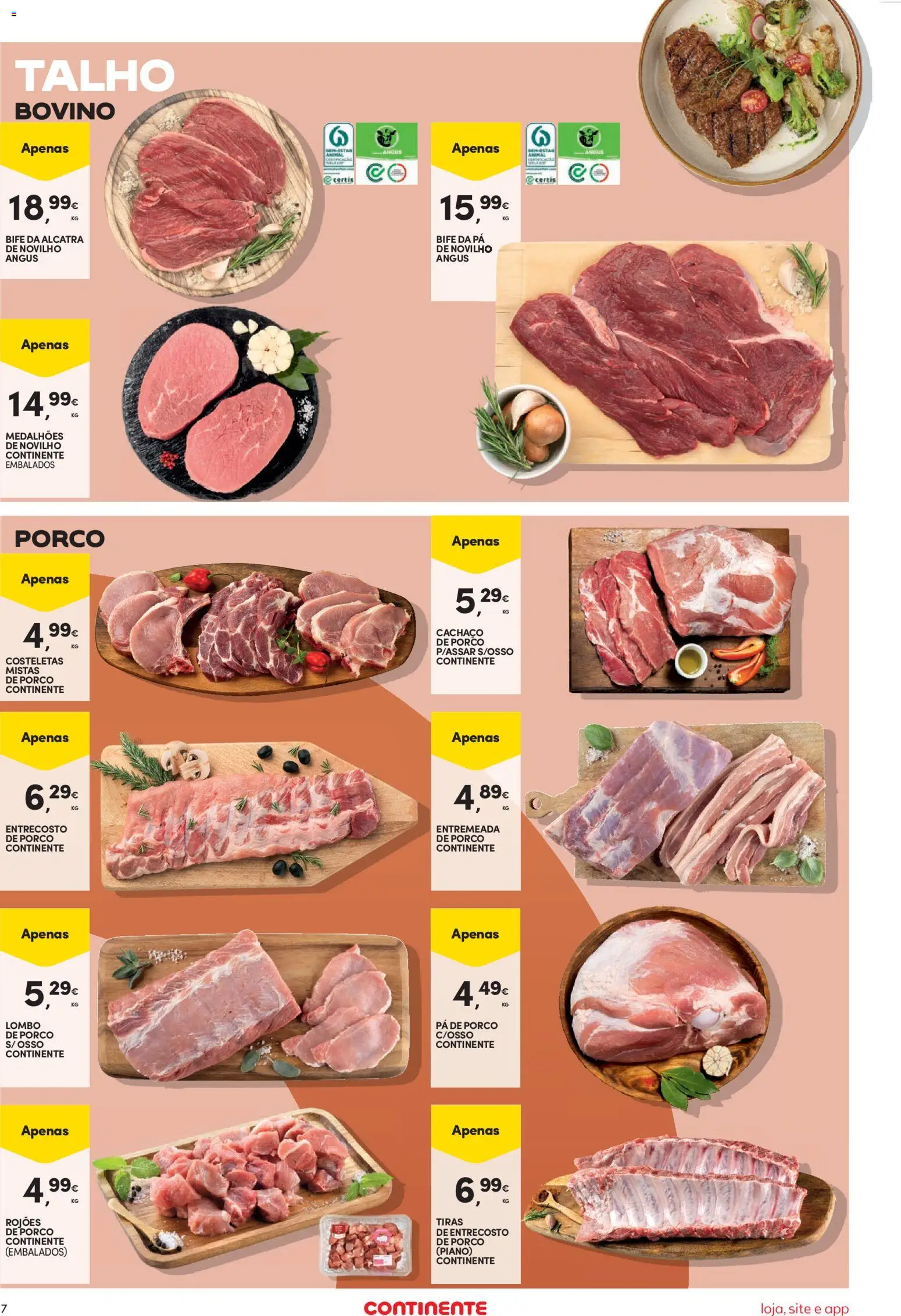 Continente Semanal Continente Bom Dia │ válido de 25.11.2025 | Página: 7 | Produtos: Lombo, Pá