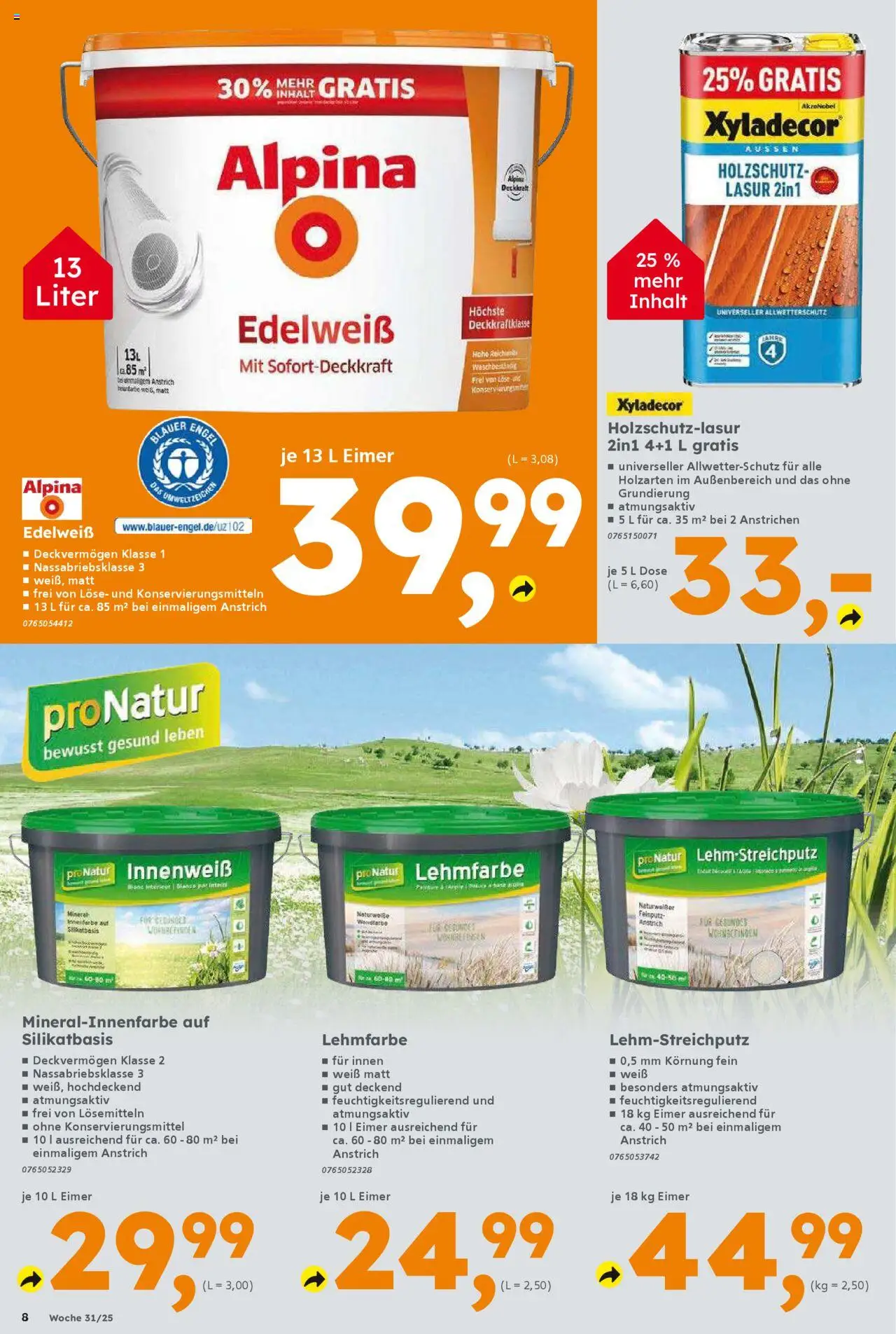Globus Baumarkt Prospekt 	 - gültig ab dem 28.07.2025 | Seite: 8