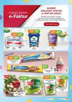 Pogląd oferty "Eurocash gazetka - Wielkanocny Nabiał" - ważna od 12.03.2026 | Strona: 7 | Produkty: Ciasto francuskie XXL, Ciasto, Milka, Sałatka