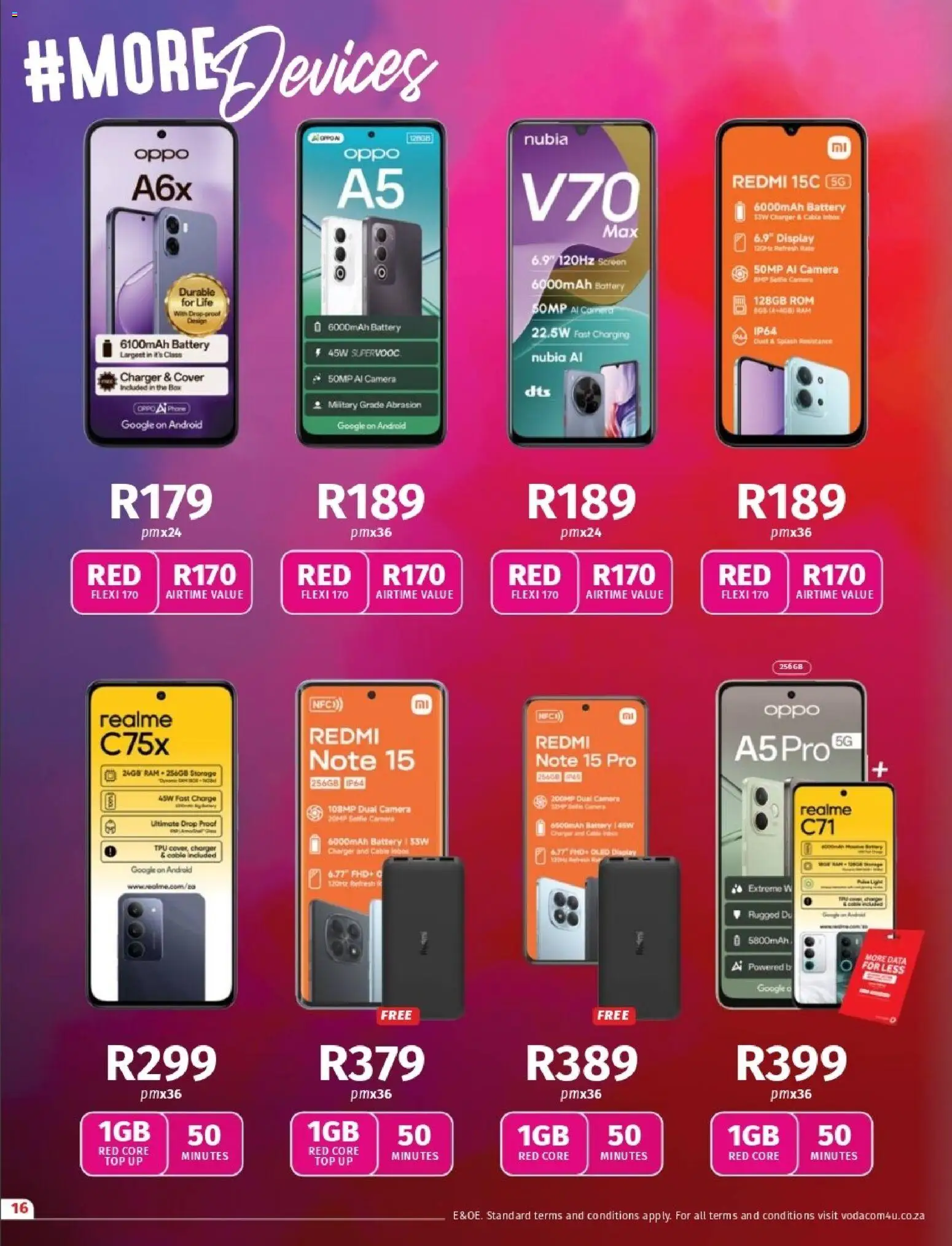 New Vodacom catalogue – valid from 06.03.2026 | Page: 16 | Products: Data, Cover, Cable, Box