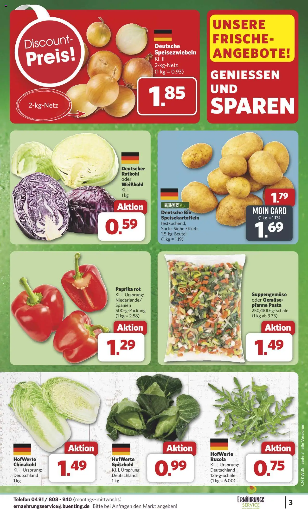 Combi Prospekt 	 – gültig ab 15.09.2025 | Seite: 3 | Produkte: Paprika rot, Gemüse, Paprika, Pasta