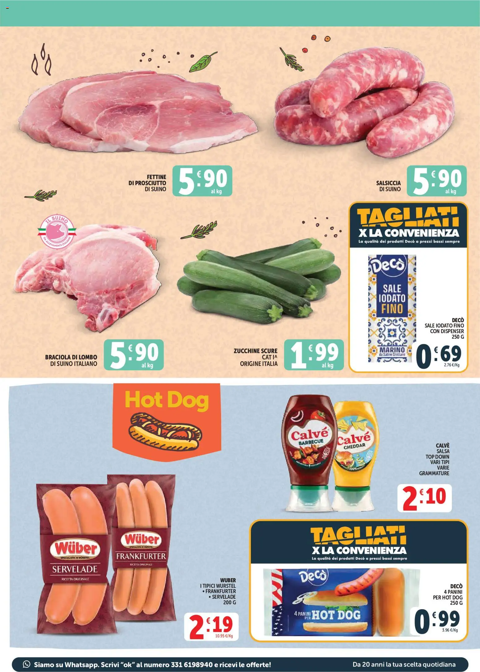 Volantino Decò del 27.03.2026 | Pagina: 11 | Prodotti: Salsa, Sale, Salsiccia, Wurstel