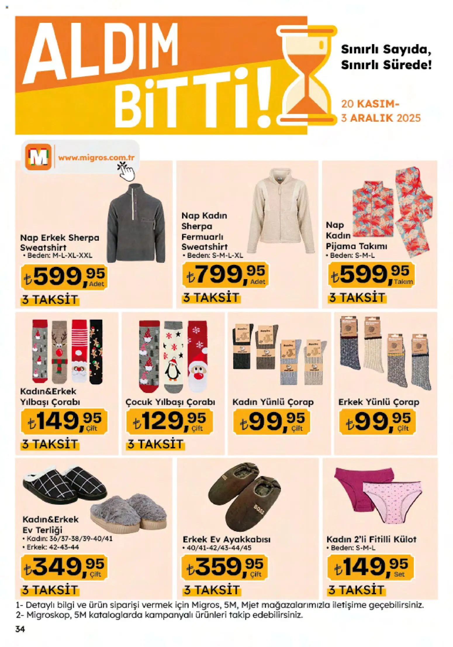 Migros Black Friday - 20.11.2025 tarihinden itibaren geçerlidir | Sayfa: 122 | Ürünler: Külot, Çorap, Pijama