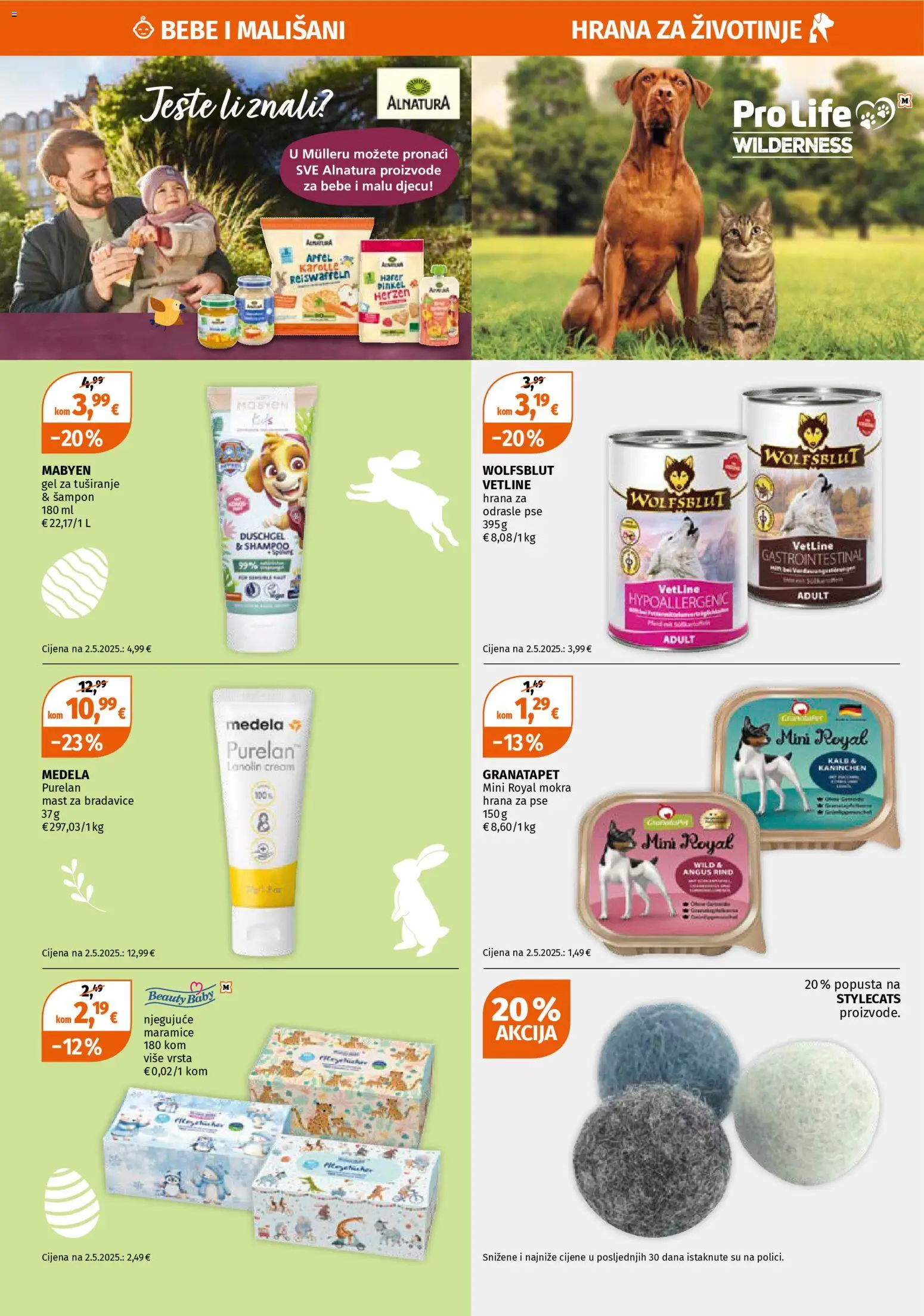 Müller katalog | vrijedi od 23.03.2026 | Stranica: 15 | Proizvodi: Mast, Šampon, Gel za tuširanje, Hrana za pse