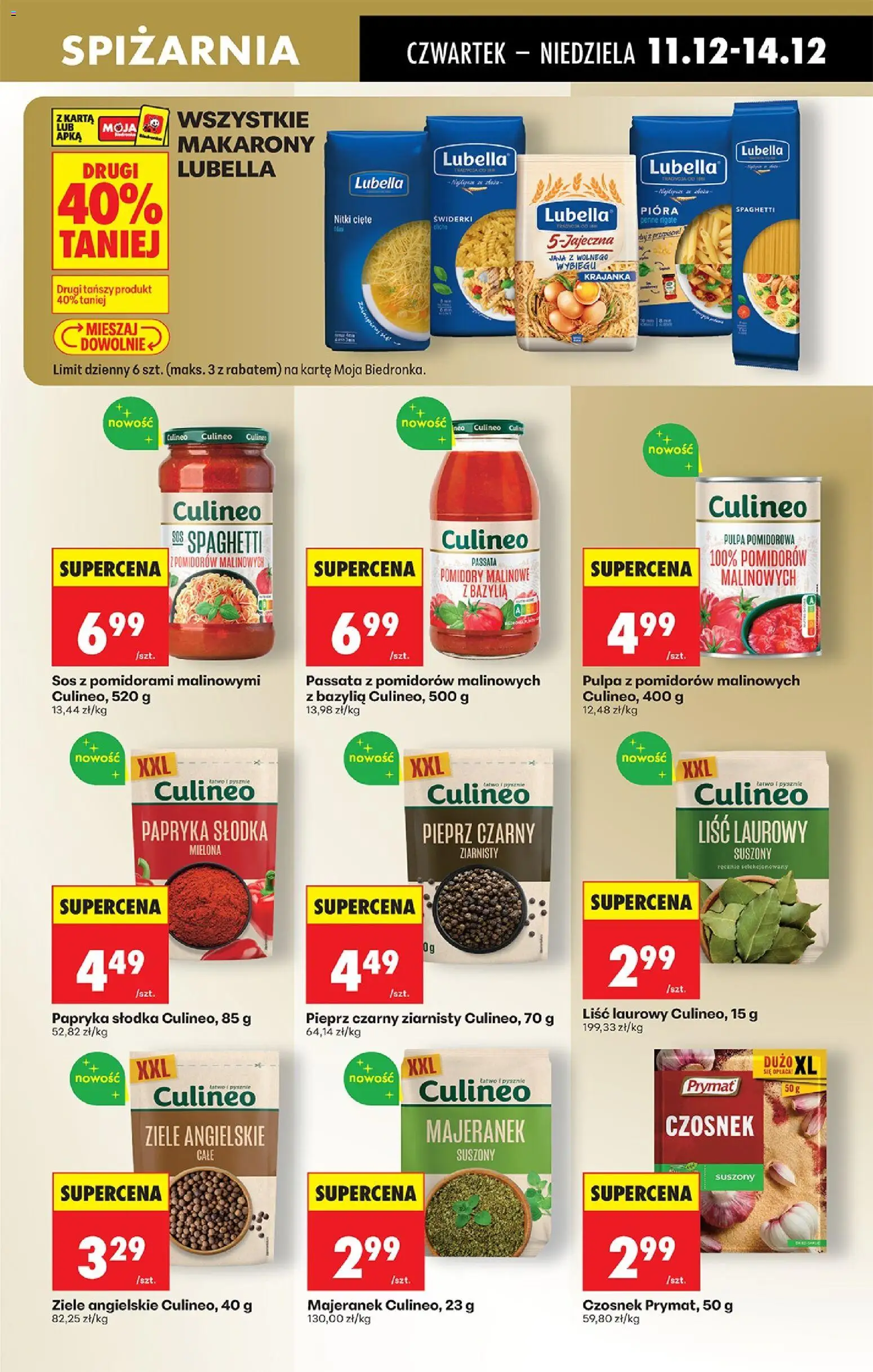 Biedronka gazetka - Oferta w tym tygodniu od 11.12.2025 | Strona: 53 | Produkty: Czosnek, Ziele angielskie, Sos spaghetti, Pieprz