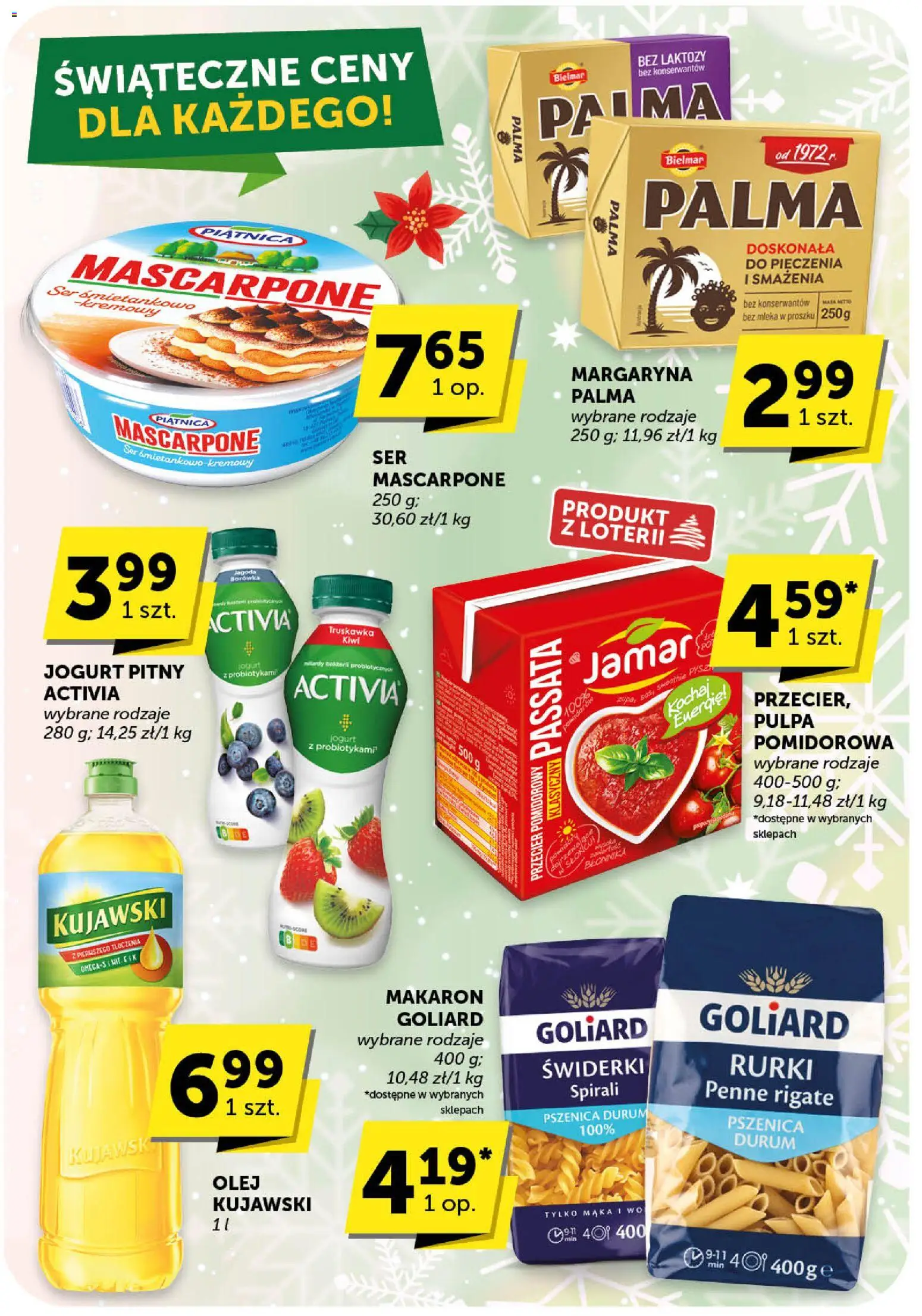 ABC Gazetka od 11.12.2025 | Strona: 36 | Produkty: Jogurt pitny, Margaryna, Olej kujawski, Ser