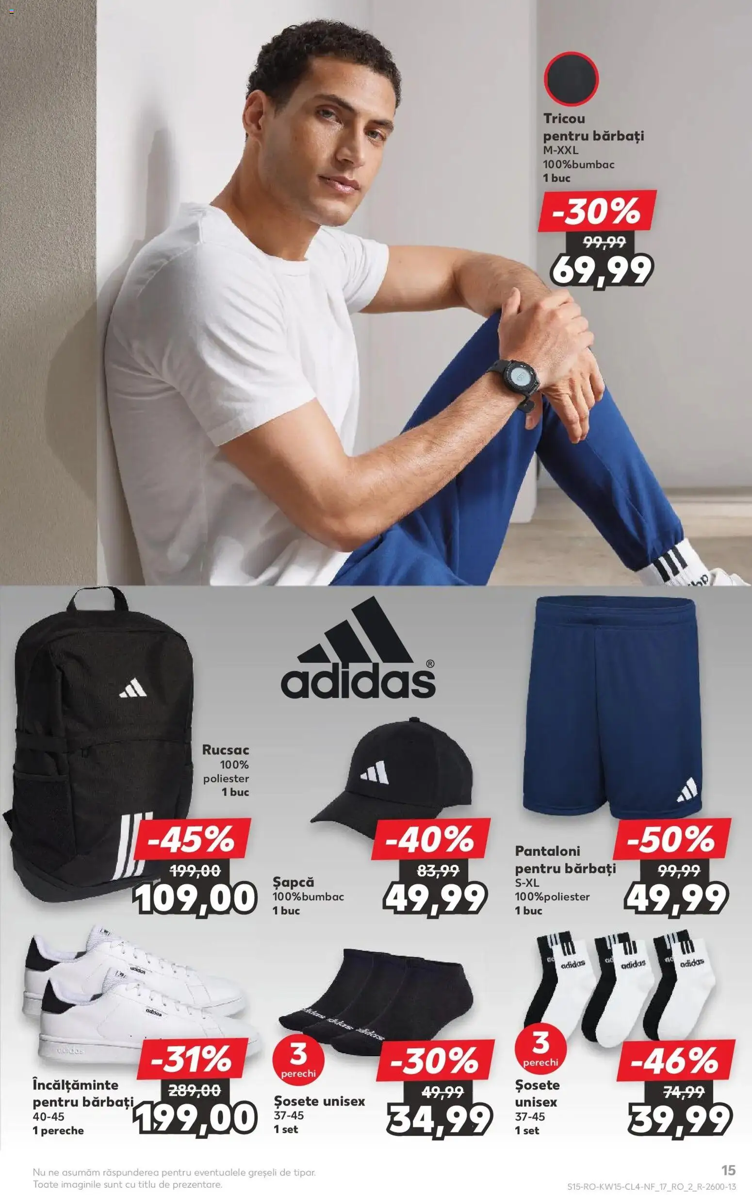 Noul catalog Kaufland – valabil de la 08.04.2026 | Pagină: 15 | Produse: Kestane, Tricou, Pantaloni, Șosete