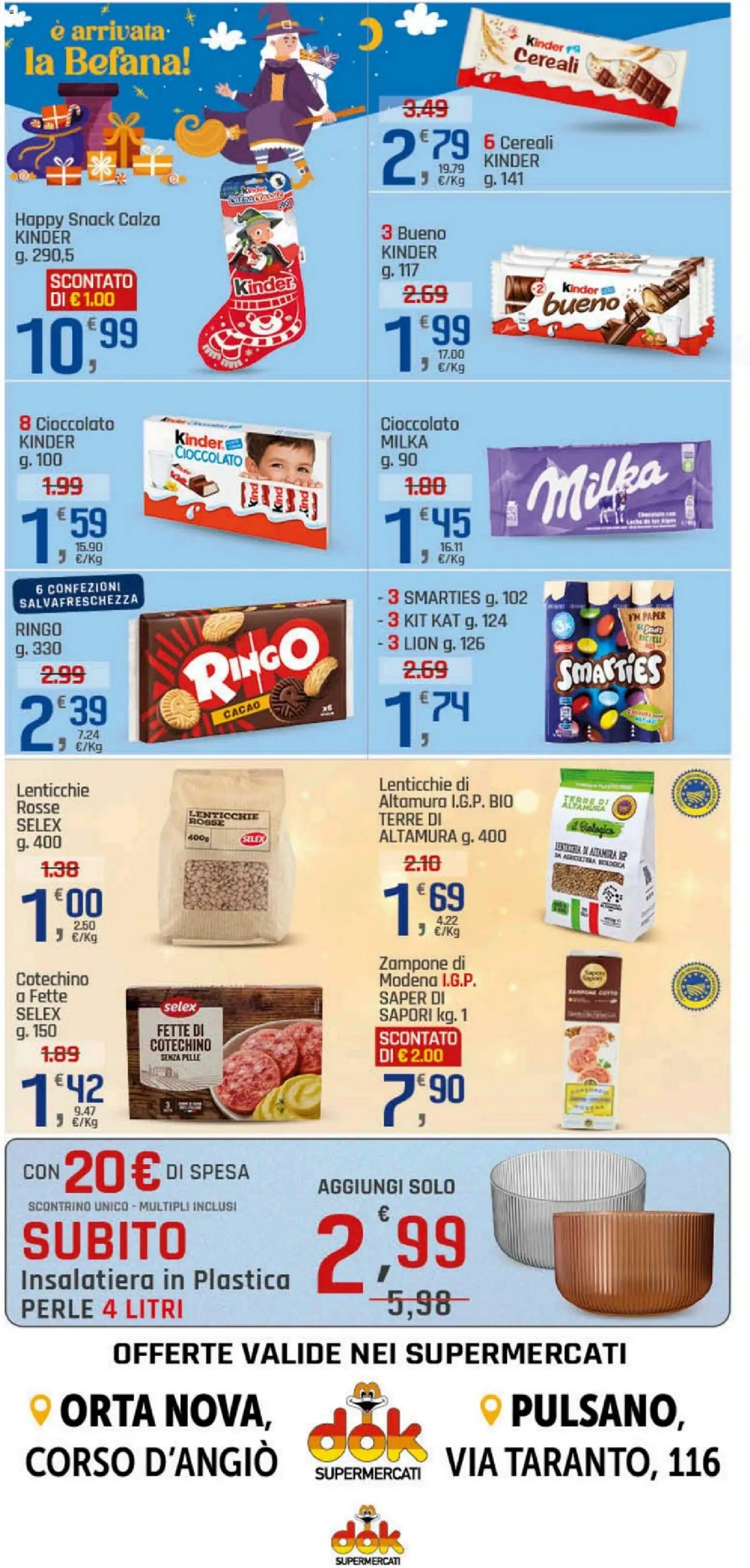 Volantino DOK del 30.12.2025 | Pagina: 13 | Prodotti: Cioccolato, Lenticchie, Cacao, Cotechino