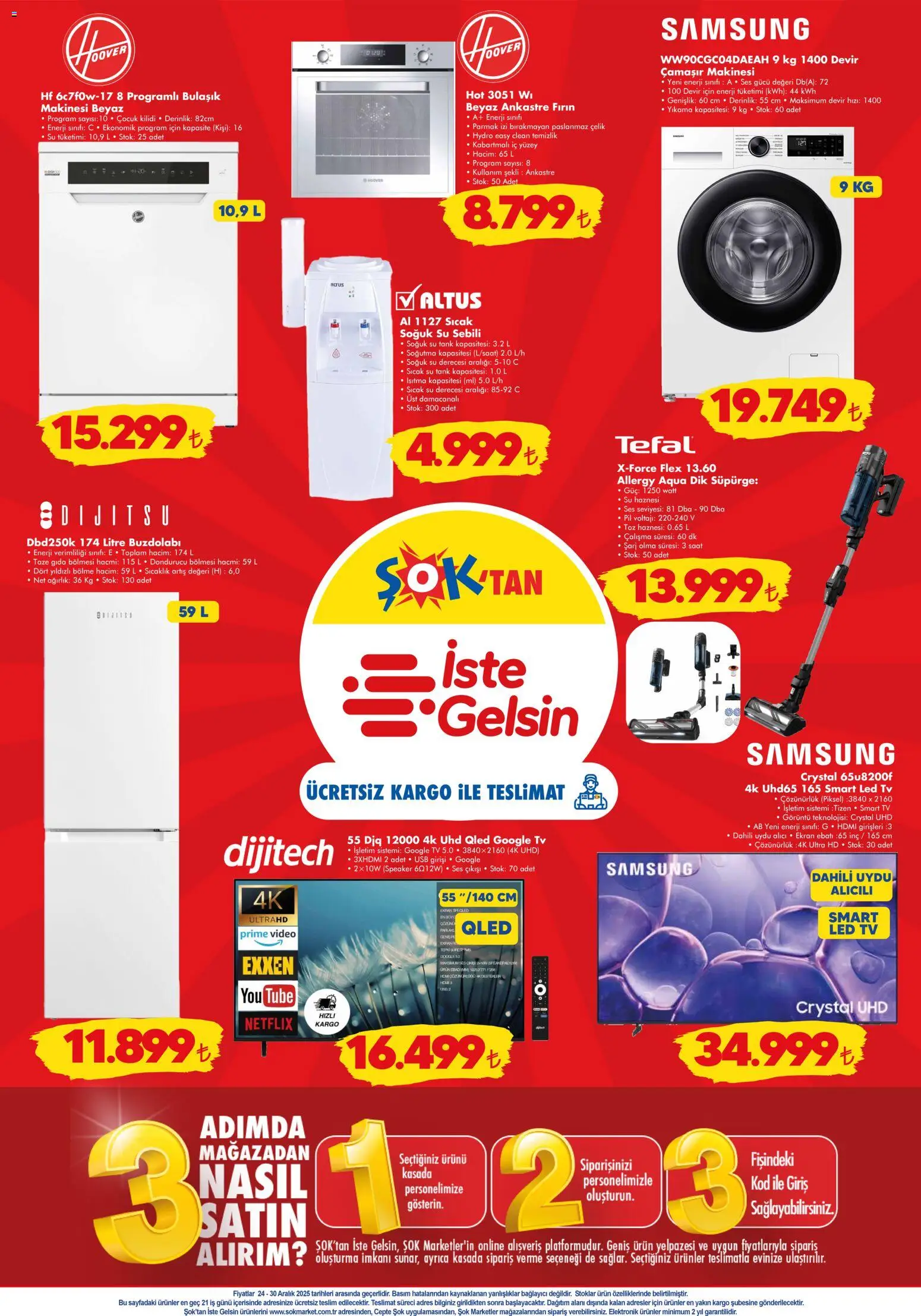 Şok Market Katalog - 24.12.2025 tarihinden itibaren geçerlidir | Sayfa: 7 | Ürünler: Video, Uydu, USB, Fırın
