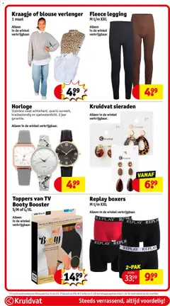 Replay boxers, M t/m XXL. Alleen in de winkel verkrijgbaar. 2-PAK - Voorbeeld van een folder van Kruidvat, geldig van 14.10.2025 | Pagina: 93 | Producten: Boxers, Leggings, Horloge, Tv