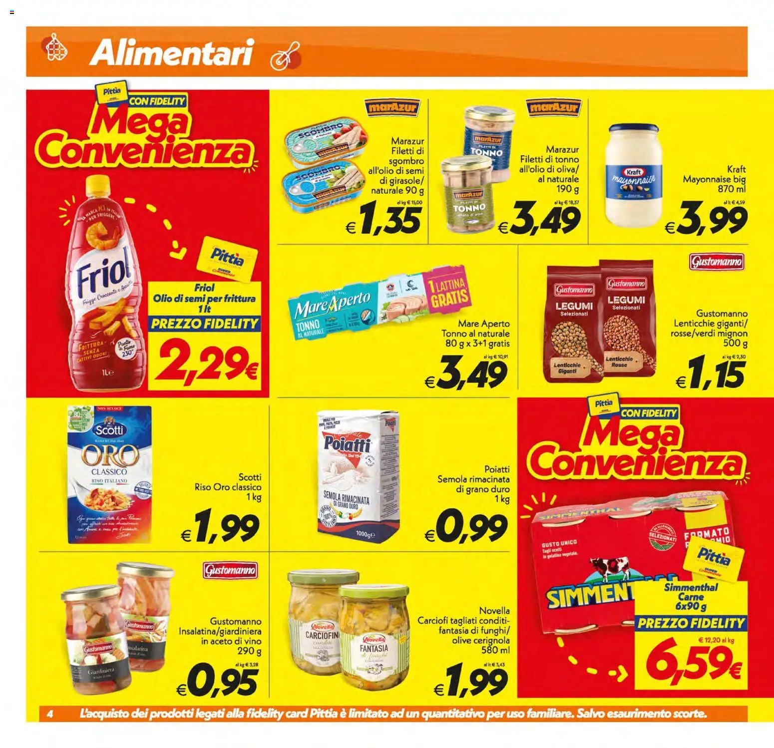 Volantino SuperConveniente del 17.03.2026 | Pagina: 4 | Prodotti: Riso, Lenticchie, Carciofi, Tonno