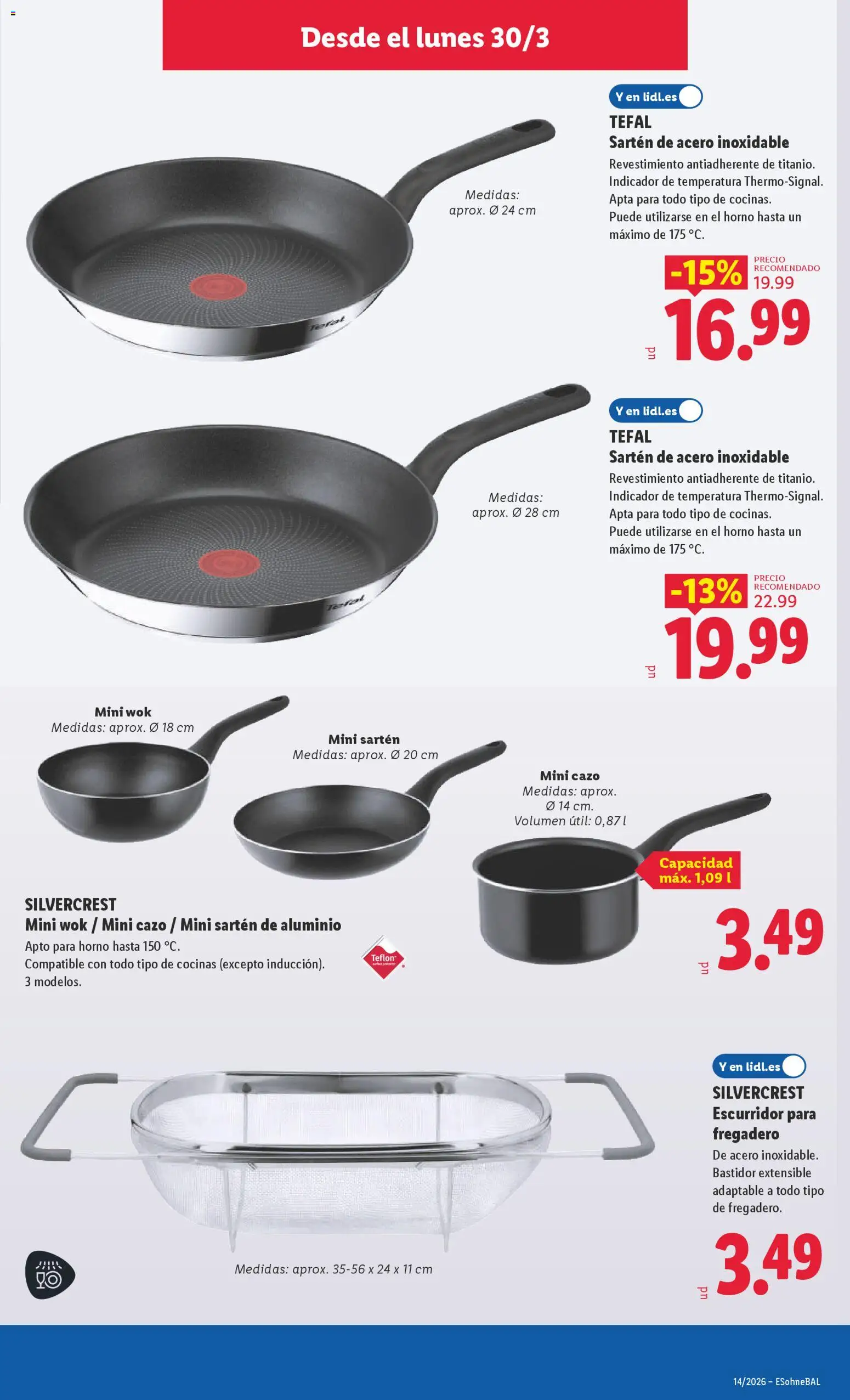 Lidl folleto de bazar │ válido desde el 30.03.2026 | Página: 7 | Productos: El horno, Fregadero, Pan, Horno