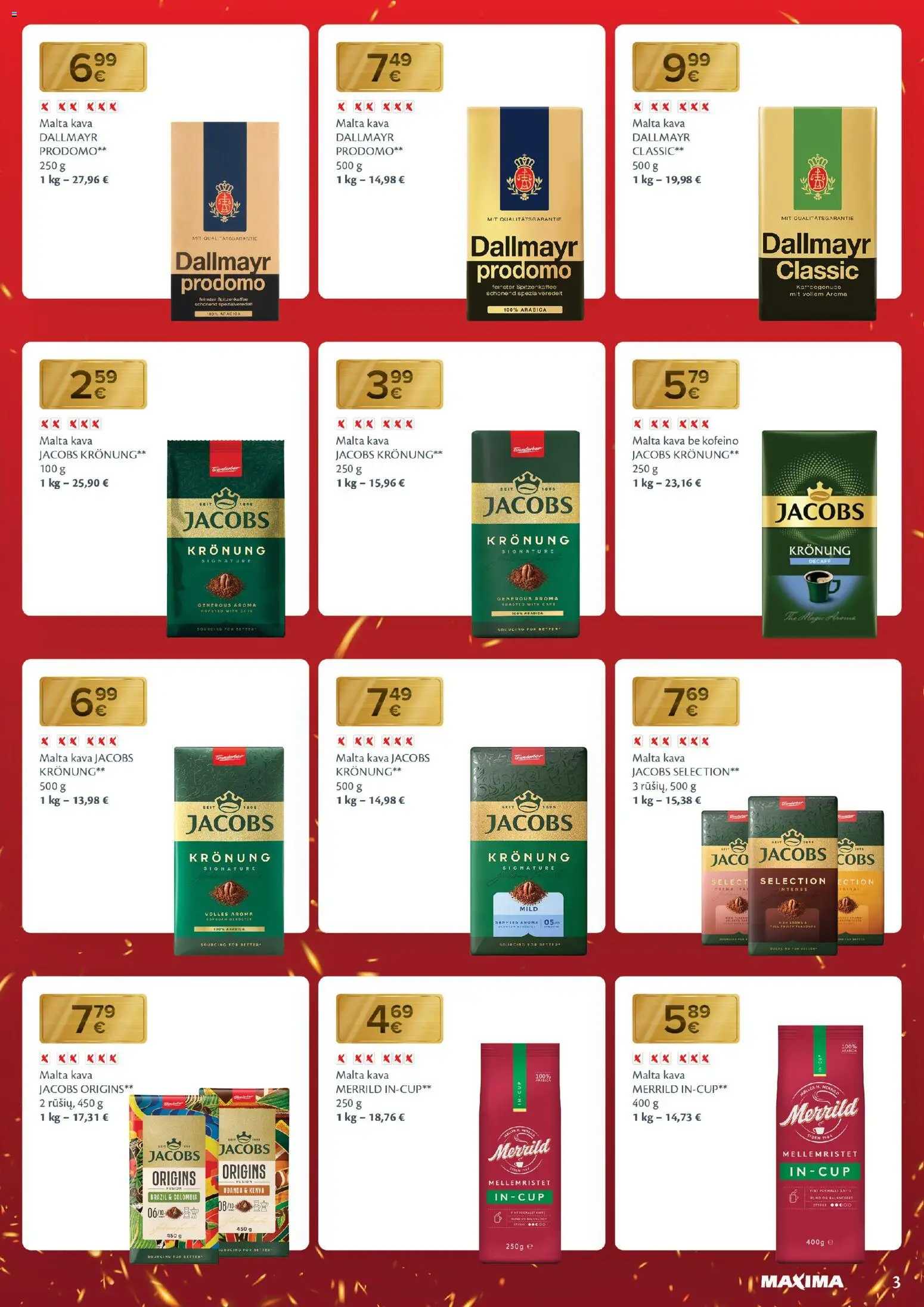 MAXIMA akcijos nuo 18.11.2025 | Puslapis: 3 | Prekių: Kava